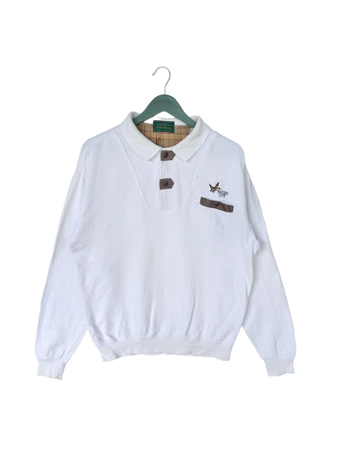 Habitat Vintage Nature Life Half Button Sweatshirt Size US M / EU 48-50 / 2 - 1 Thumbnail