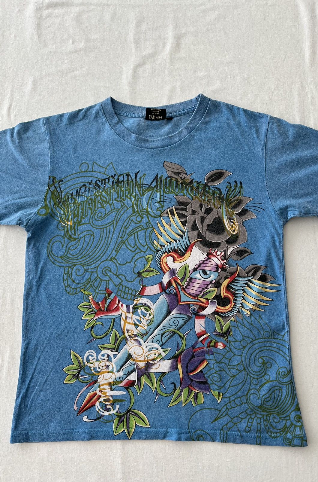 Christian Audigier Christian Audigier Streetwear Blue Tee (Ed Hardy) Size US M / EU 48-50 / 2 - 3 Thumbnail