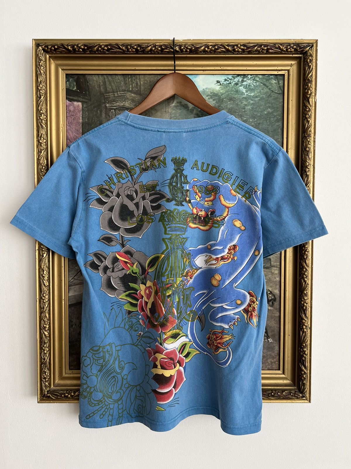 Christian Audigier Christian Audigier Streetwear Blue Tee (Ed Hardy) Size US M / EU 48-50 / 2 - 2 Thumbnail