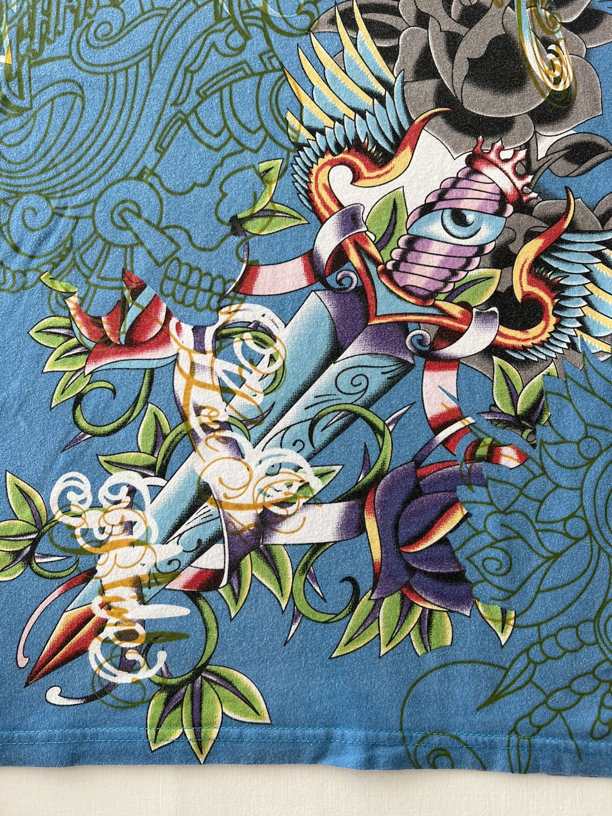 Christian Audigier Christian Audigier Streetwear Blue Tee (Ed Hardy) Size US M / EU 48-50 / 2 - 6 Thumbnail