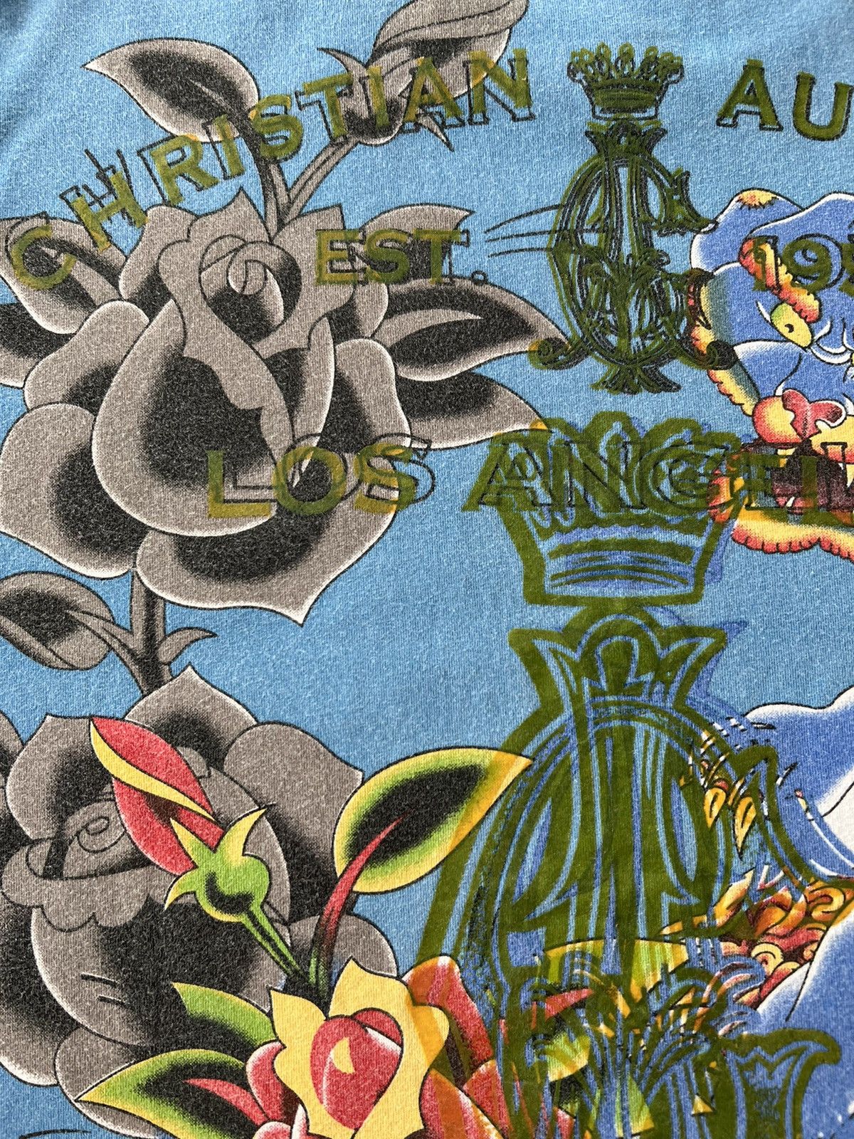 Christian Audigier Christian Audigier Streetwear Blue Tee (Ed Hardy) Size US M / EU 48-50 / 2 - 13 Thumbnail