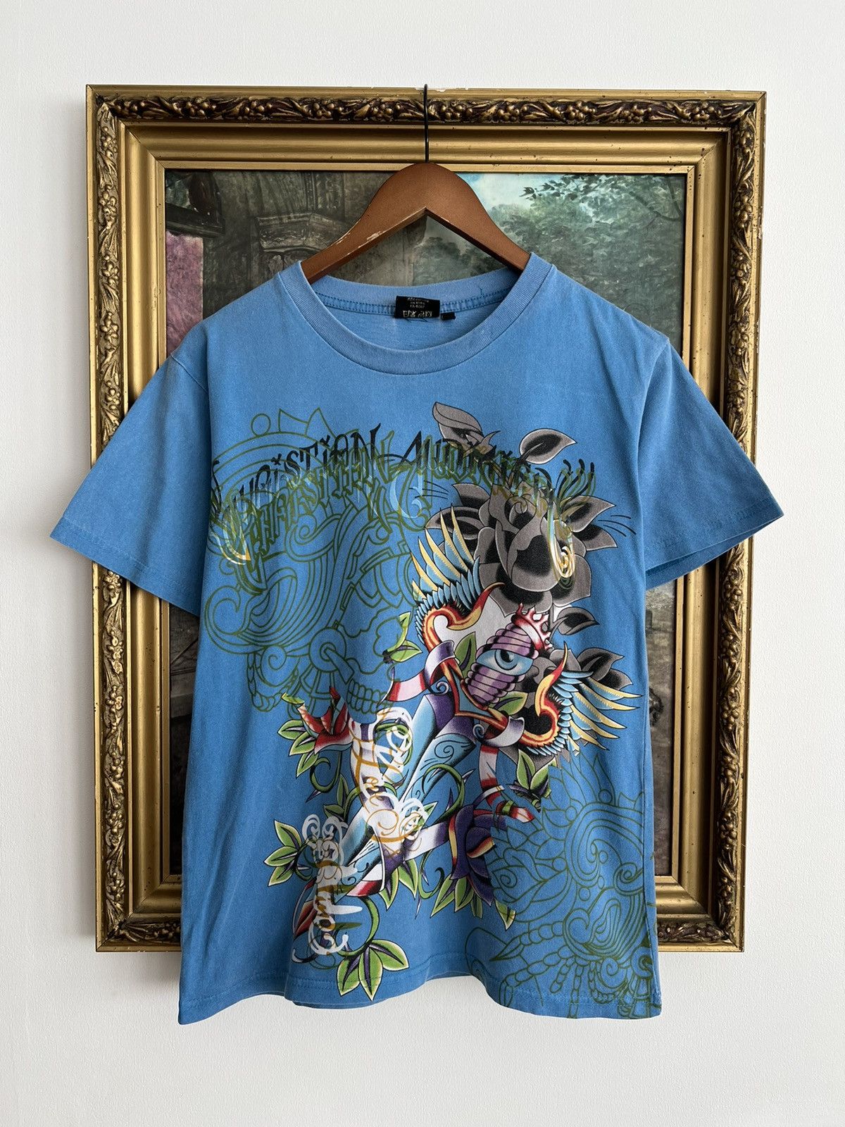 Christian Audigier Christian Audigier Streetwear Blue Tee (Ed Hardy) Size US M / EU 48-50 / 2 - 1 Thumbnail