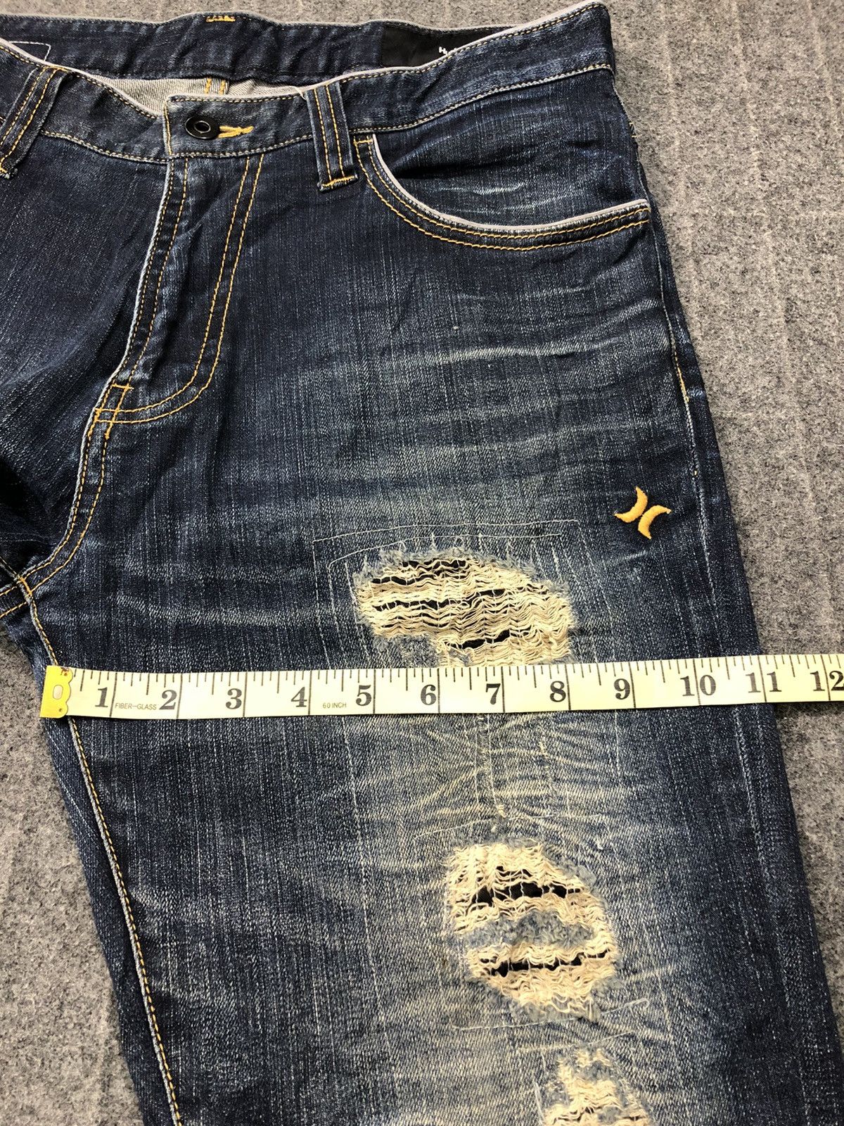 Hurley × Vintage Hurley Distressed Indigo Denim Jeans Unisex Wear Size 34 Size US 34 / EU 50 - 12 Thumbnail