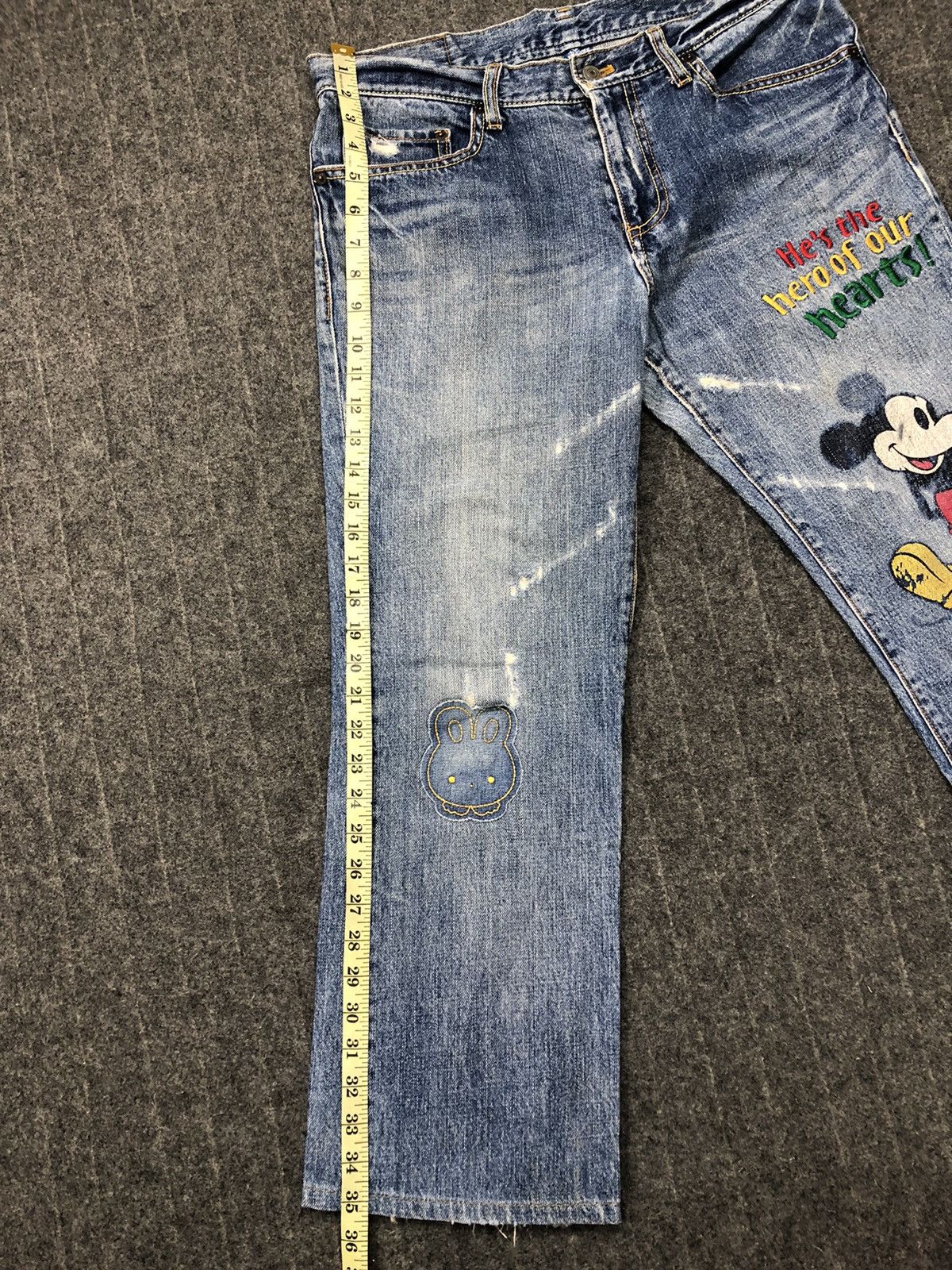 Mickey Mouse × Vintage Mickey Mouse Natural Leader Big Printed Spell Out Patchwork Size US 34 / EU 50 - 12 Thumbnail
