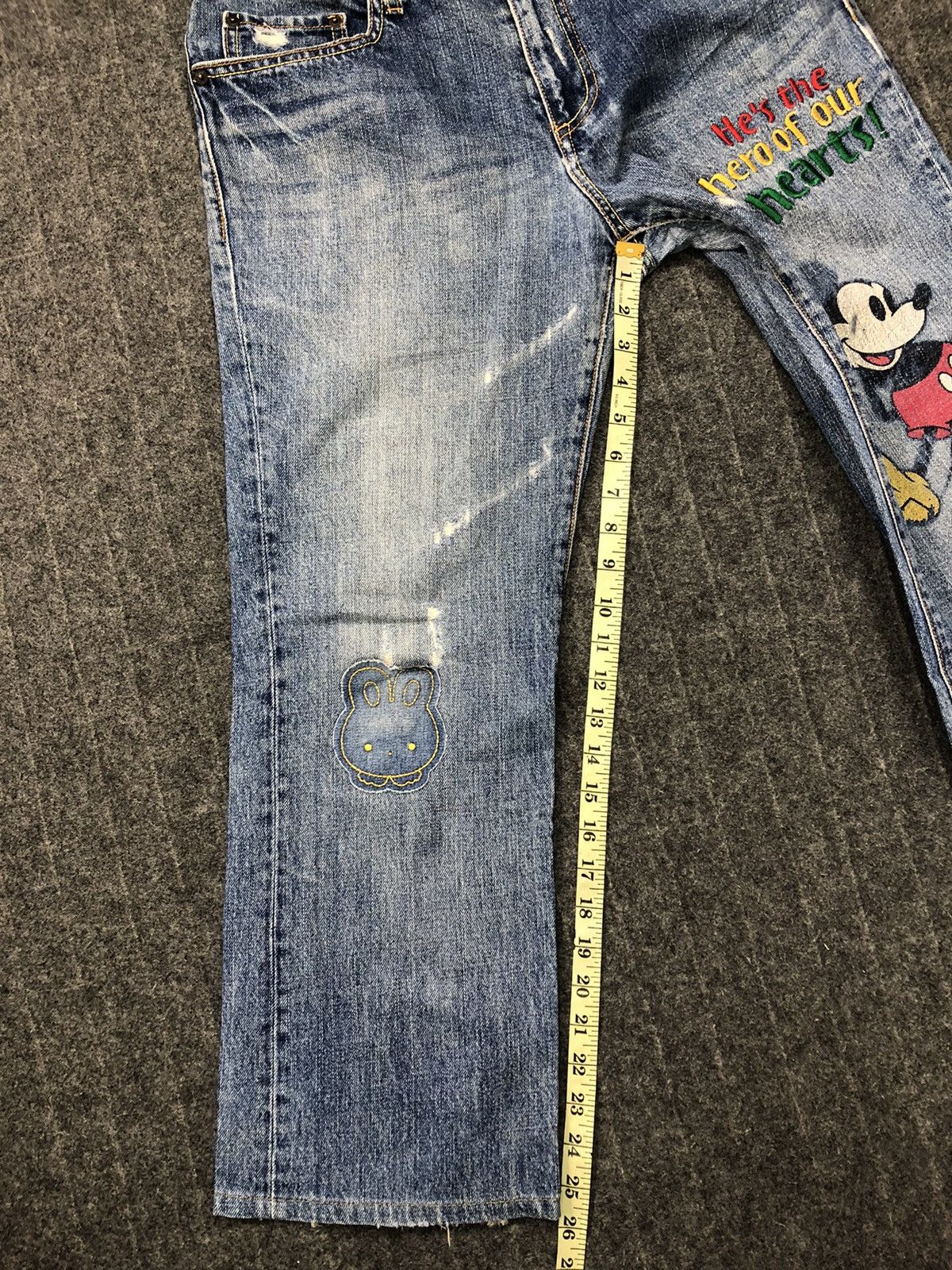 Mickey Mouse × Vintage Mickey Mouse Natural Leader Big Printed Spell Out Patchwork Size US 34 / EU 50 - 13 Thumbnail