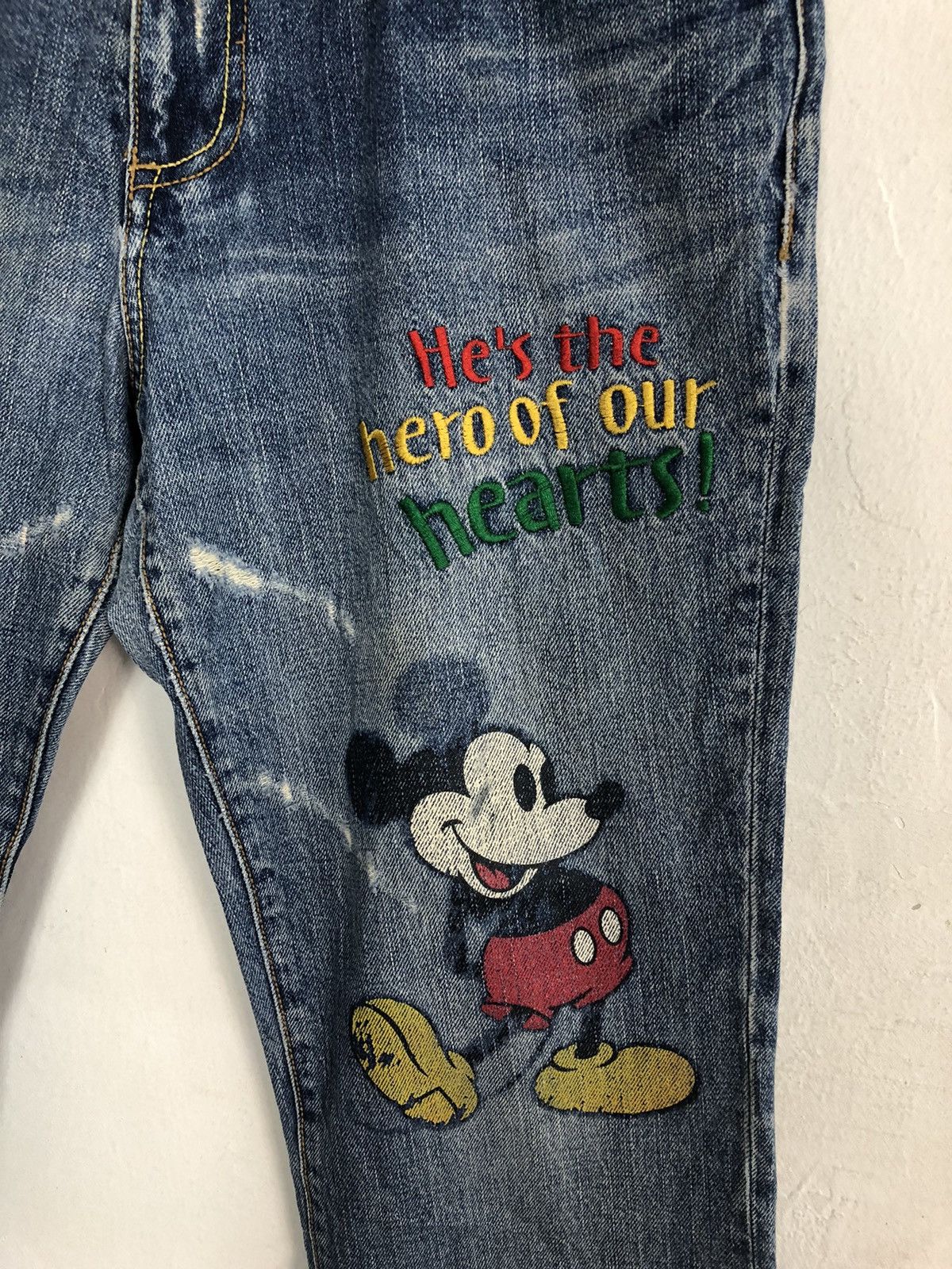 Mickey Mouse × Vintage Mickey Mouse Natural Leader Big Printed Spell Out Patchwork Size US 34 / EU 50 - 3 Thumbnail