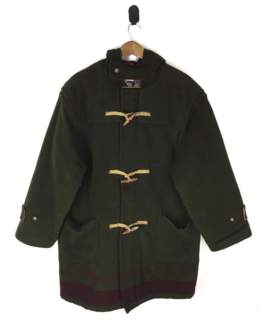 Tommy Hilfiger Coat Black Wool Long Jacket cw21