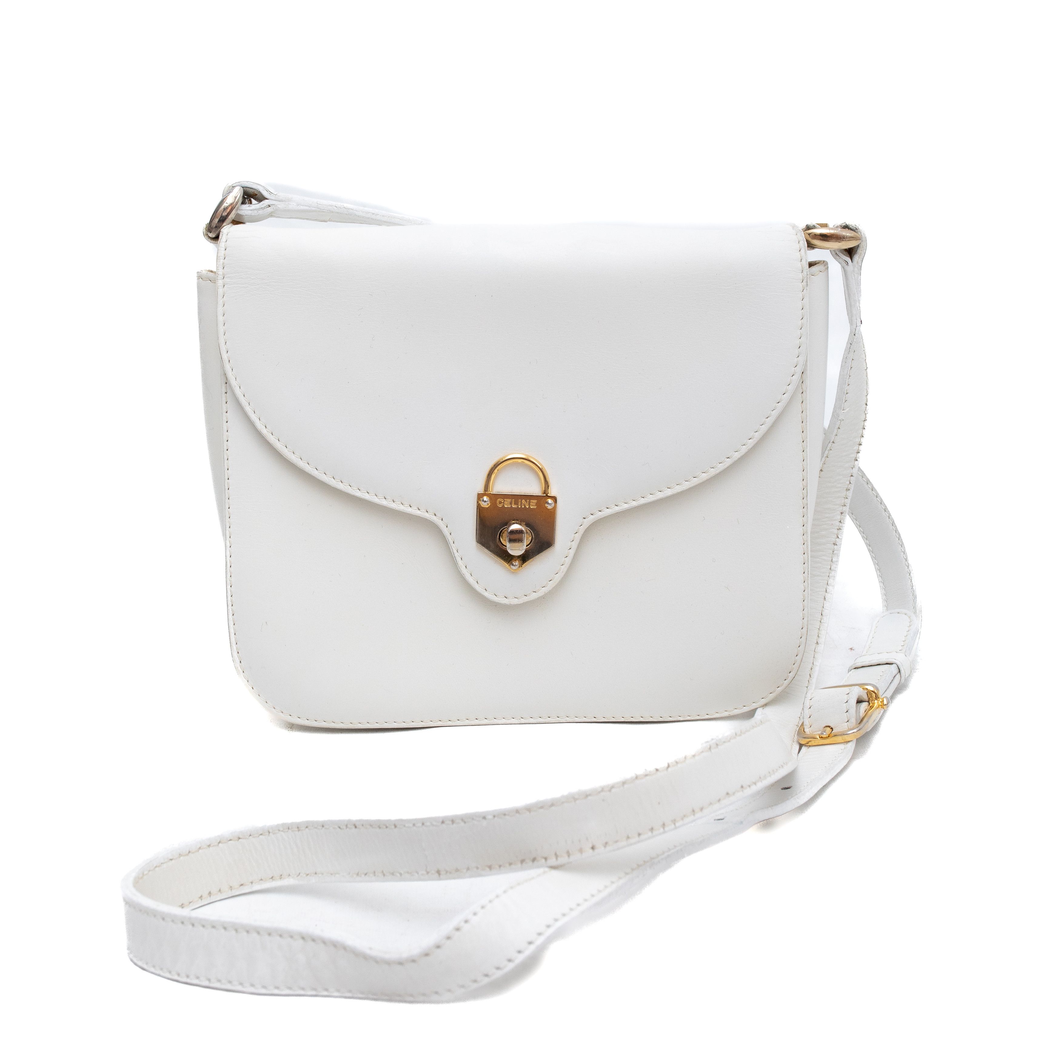 CELINE leather Logo Bicolor 6-fold Holder Key holder  105863 Black White