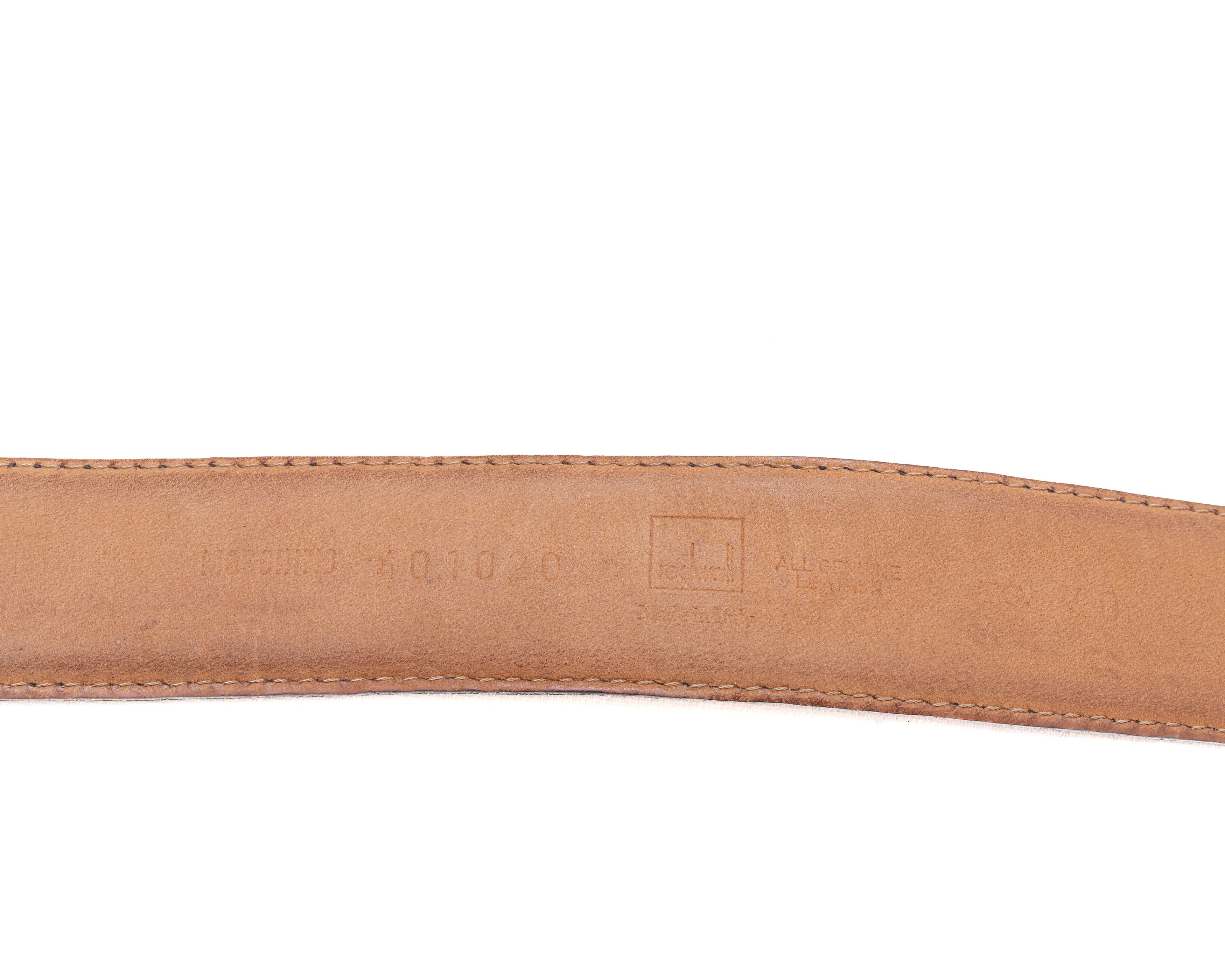 Moschino MOSCHINO REDWALL Lettered Belt Size ONE SIZE - 3 Thumbnail
