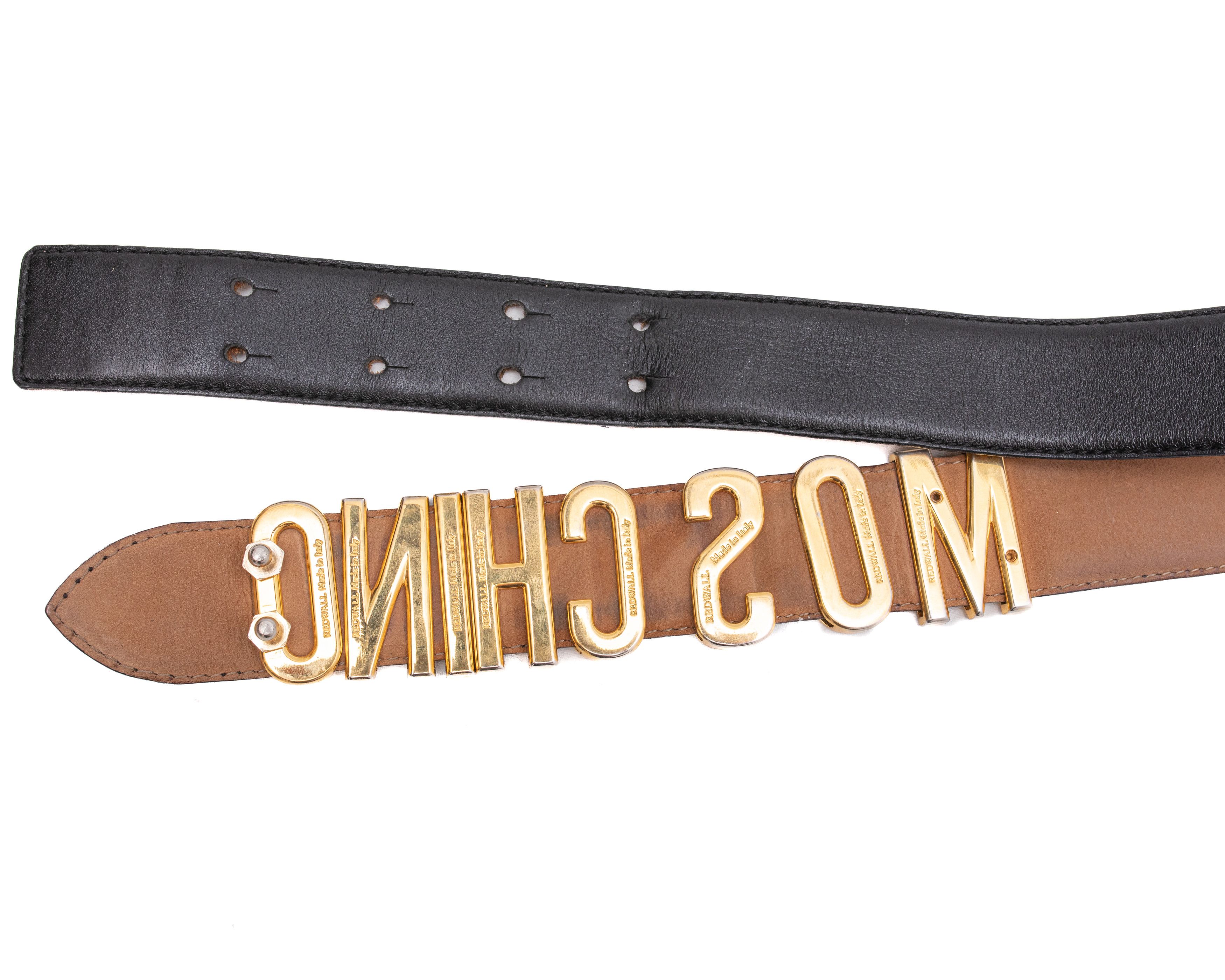 Moschino MOSCHINO REDWALL Lettered Belt Size ONE SIZE - 2 Thumbnail