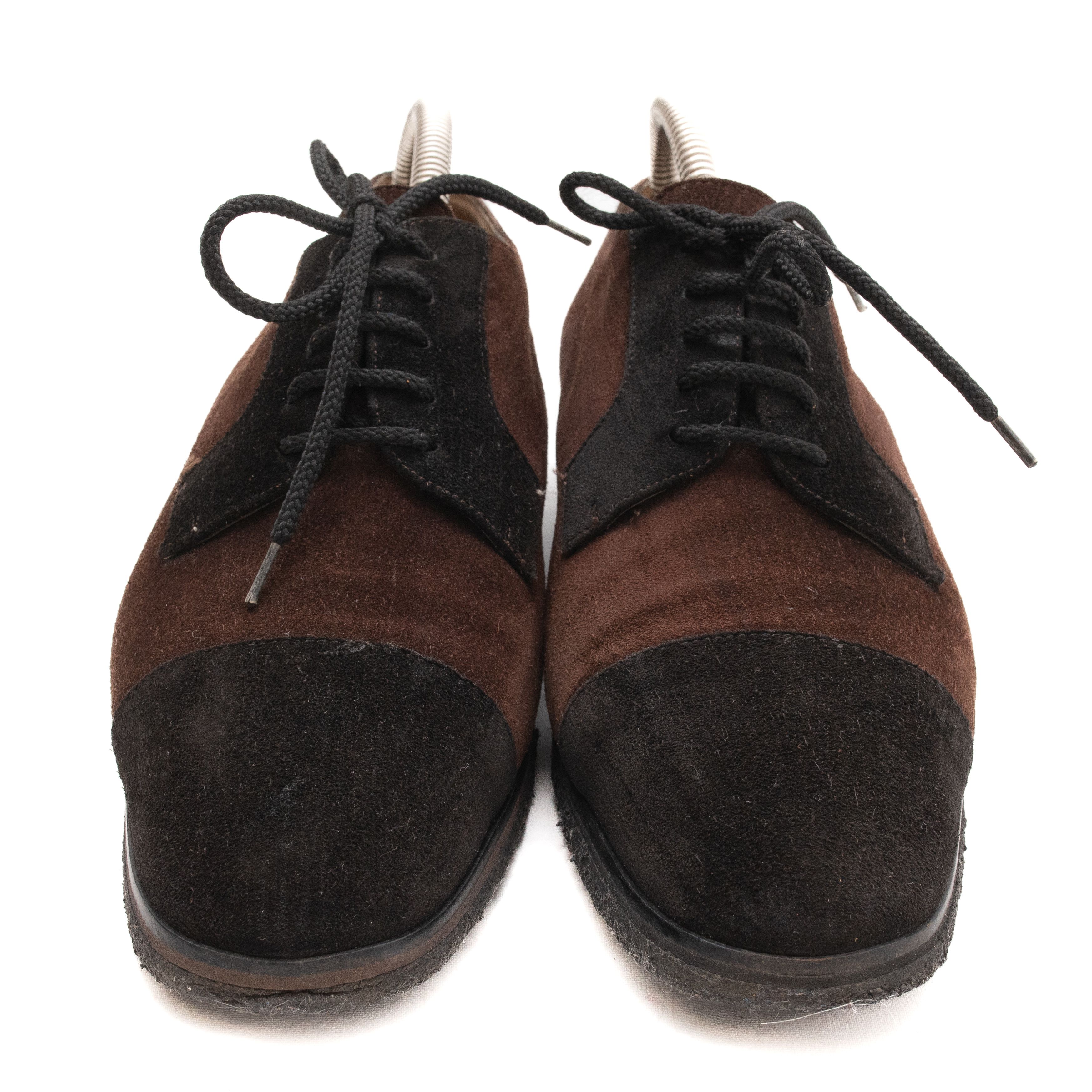 Yves Saint Laurent YVES SAINT LAURENT Suede Toe Cap Crepe Soles Oxfords Size US 7.5 / IT 37.5 - 4 Thumbnail