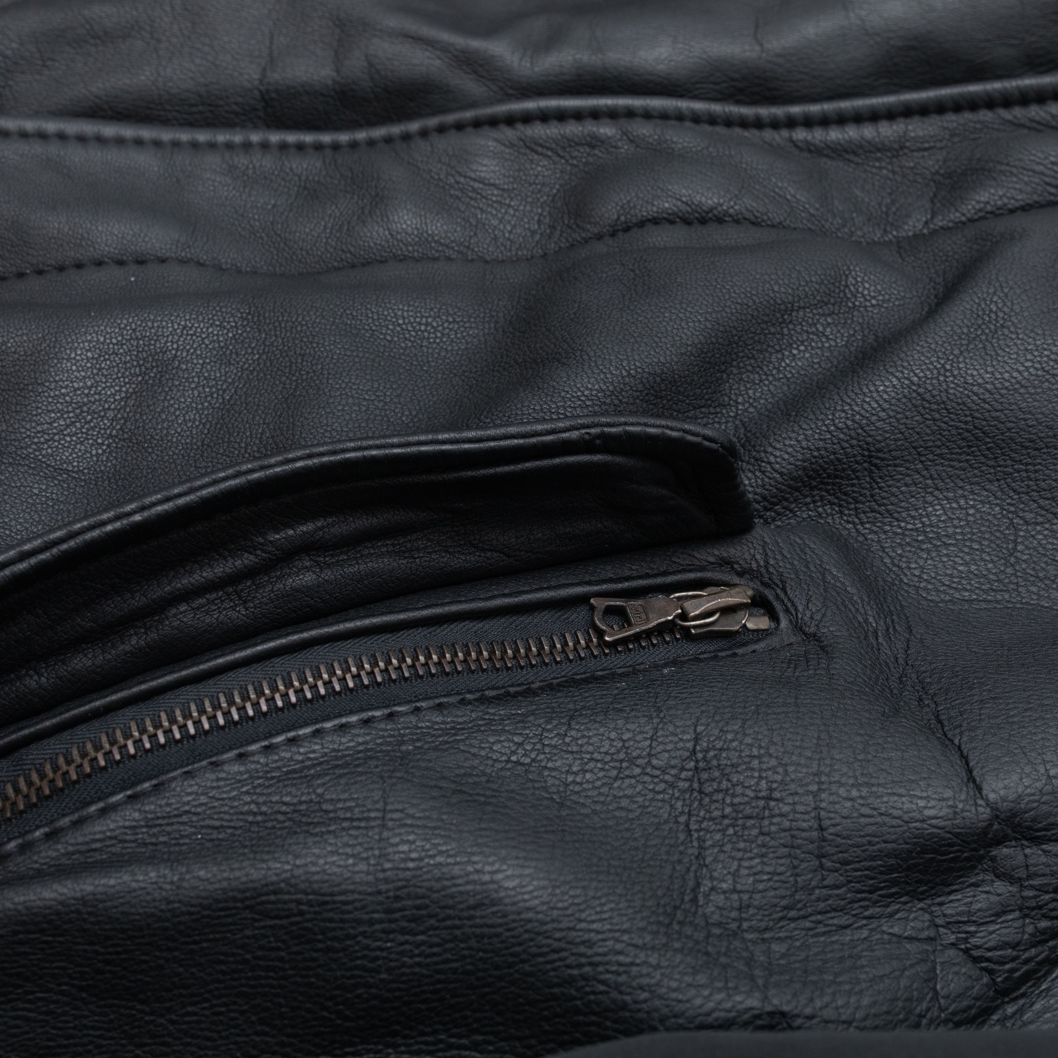 Hugo Boss HUGO BOSS Vintage 90s Leather and Nylon Field Jacket Size US XL / EU 56 / 4 - 4 Thumbnail
