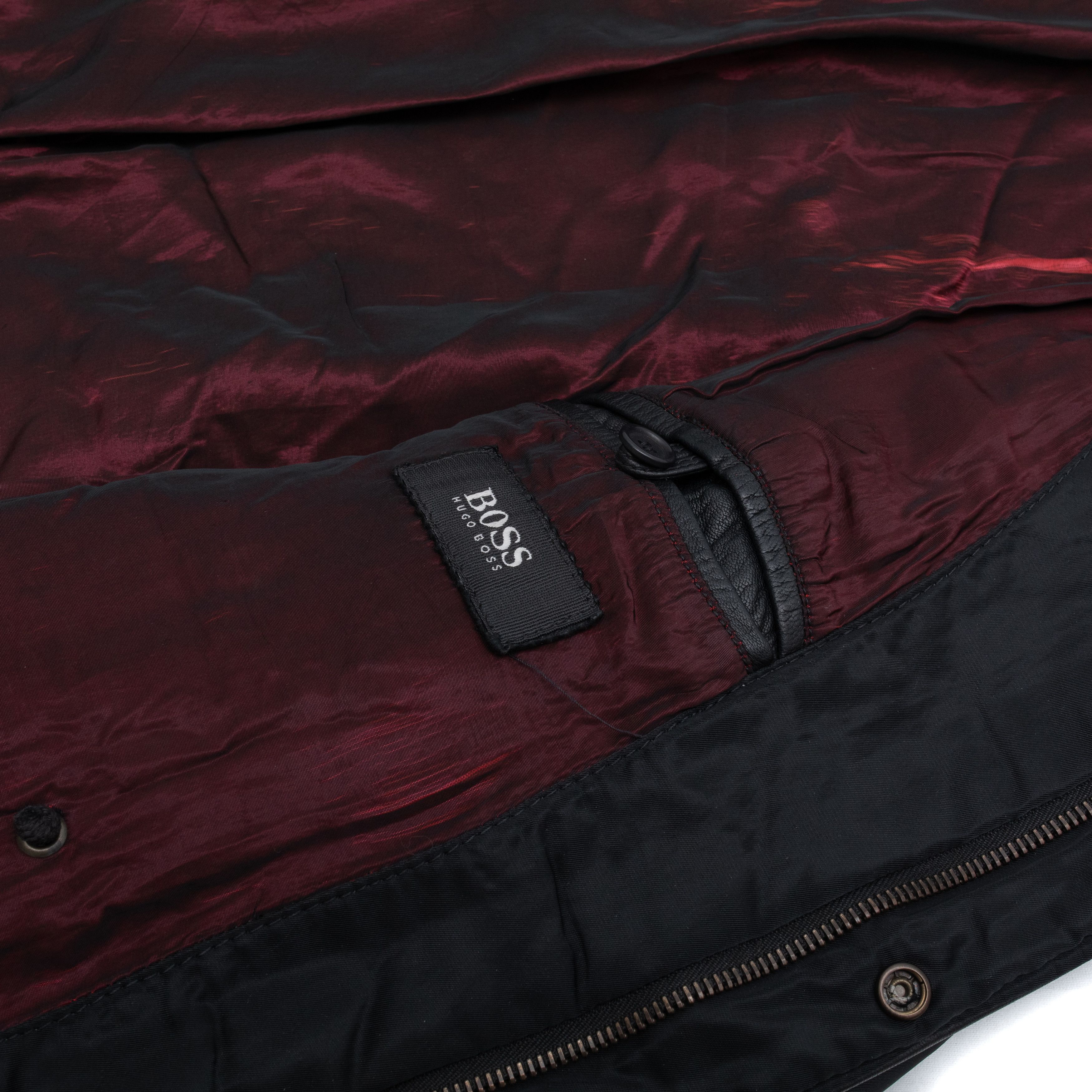 Hugo Boss HUGO BOSS Vintage 90s Leather and Nylon Field Jacket Size US XL / EU 56 / 4 - 7 Thumbnail