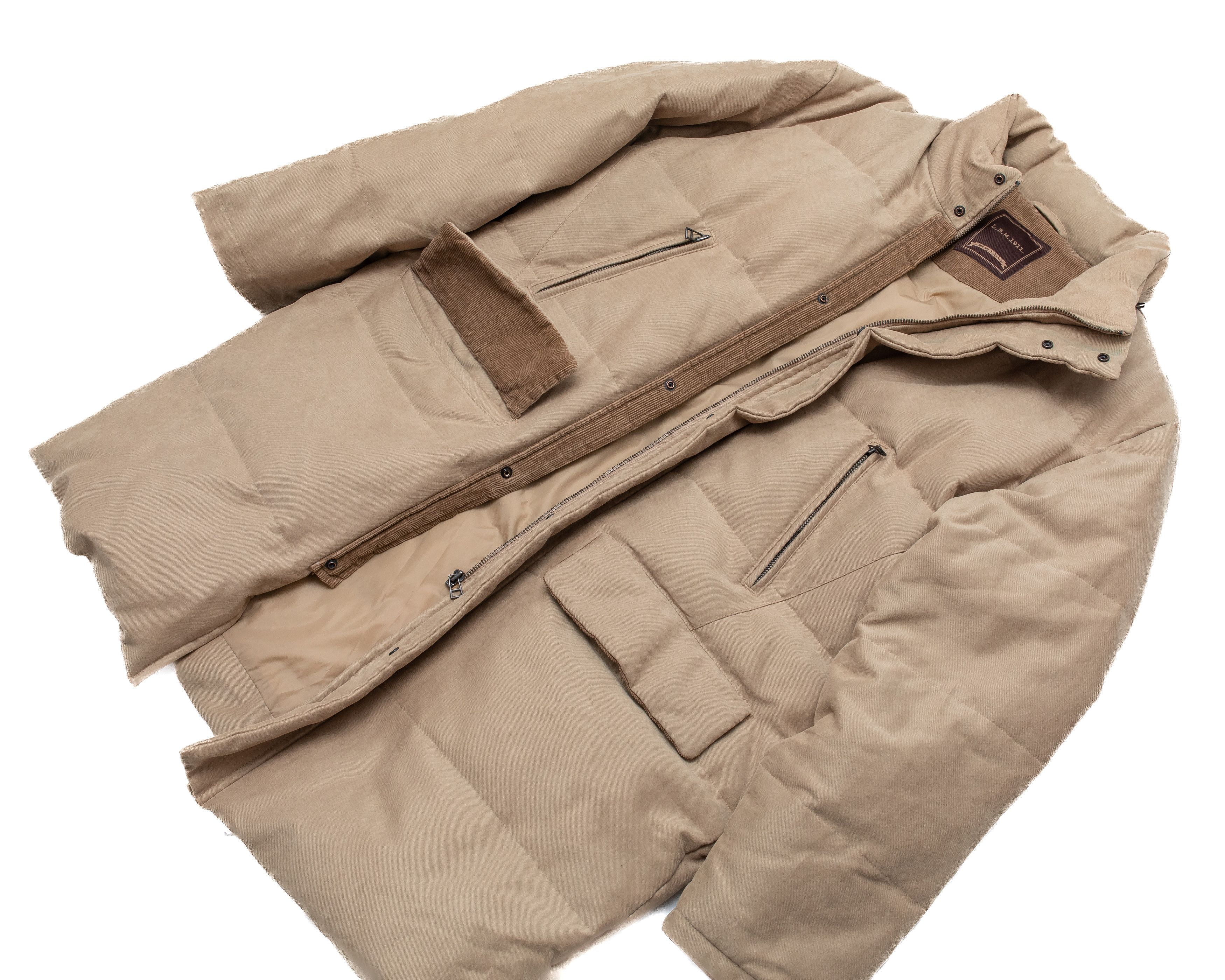 Luigi Bianchi L. B. M. 1911 Beige Down Coat Jacket Size US L / EU 52-54 / 3 - 3 Thumbnail