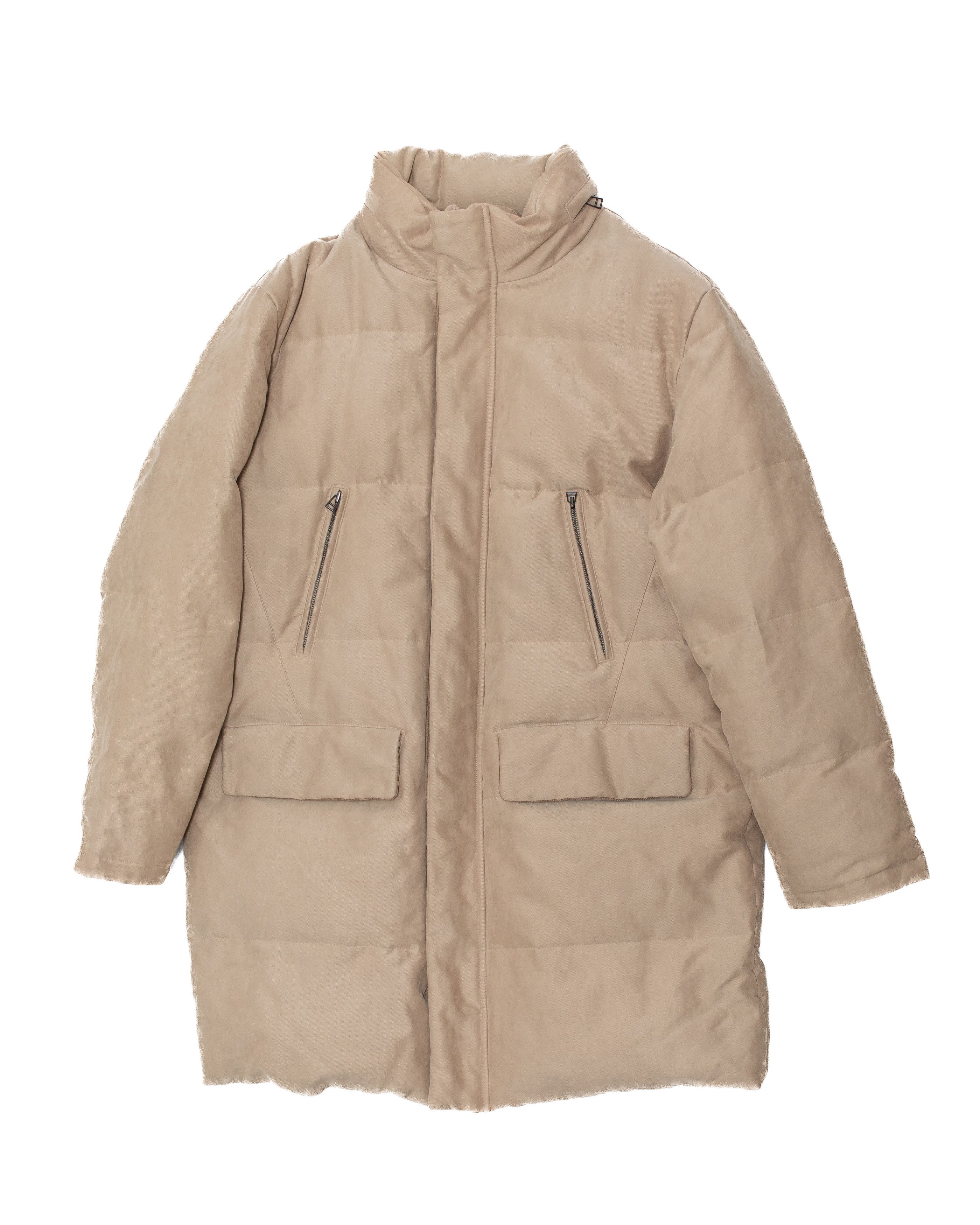 image of L B M 1911 L. B. M. 1911 Beige Down Coat Jacket, Men's (Size Large)