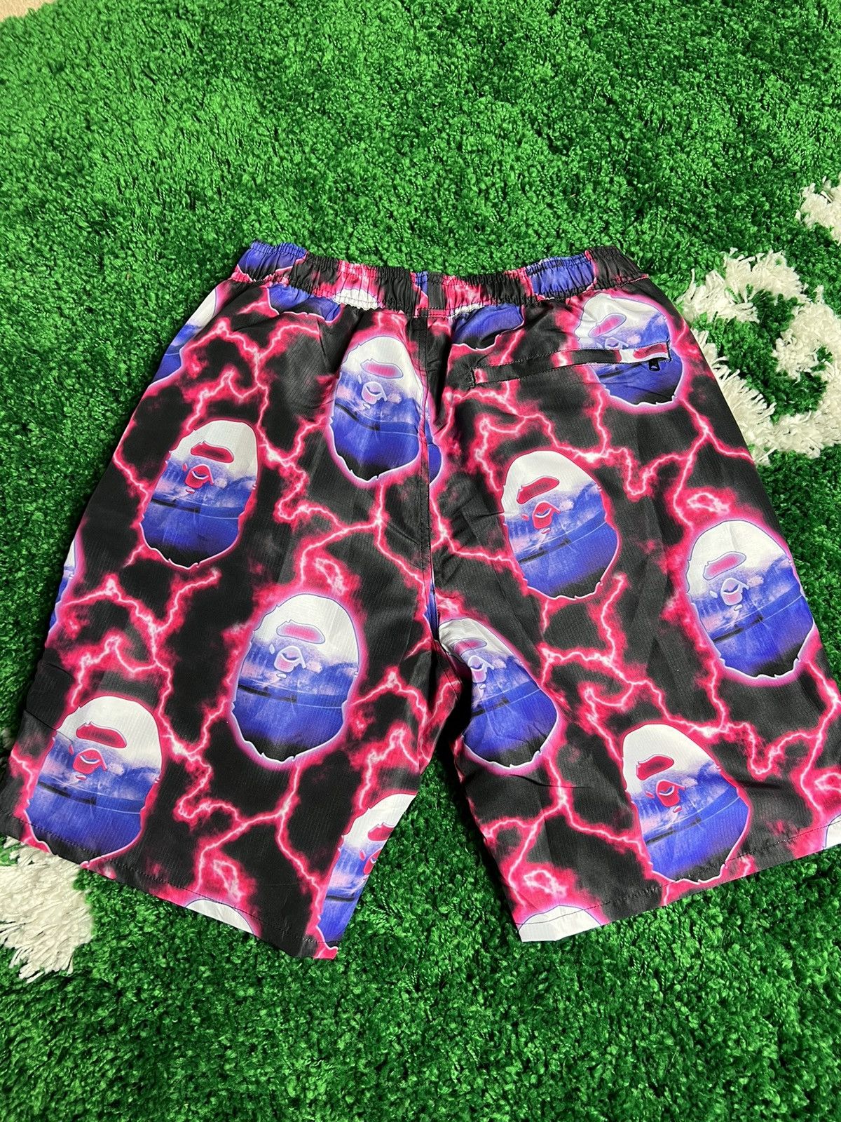 Bape Bape Lightning Track Shorts Size US 34 / EU 50 - 2 Thumbnail