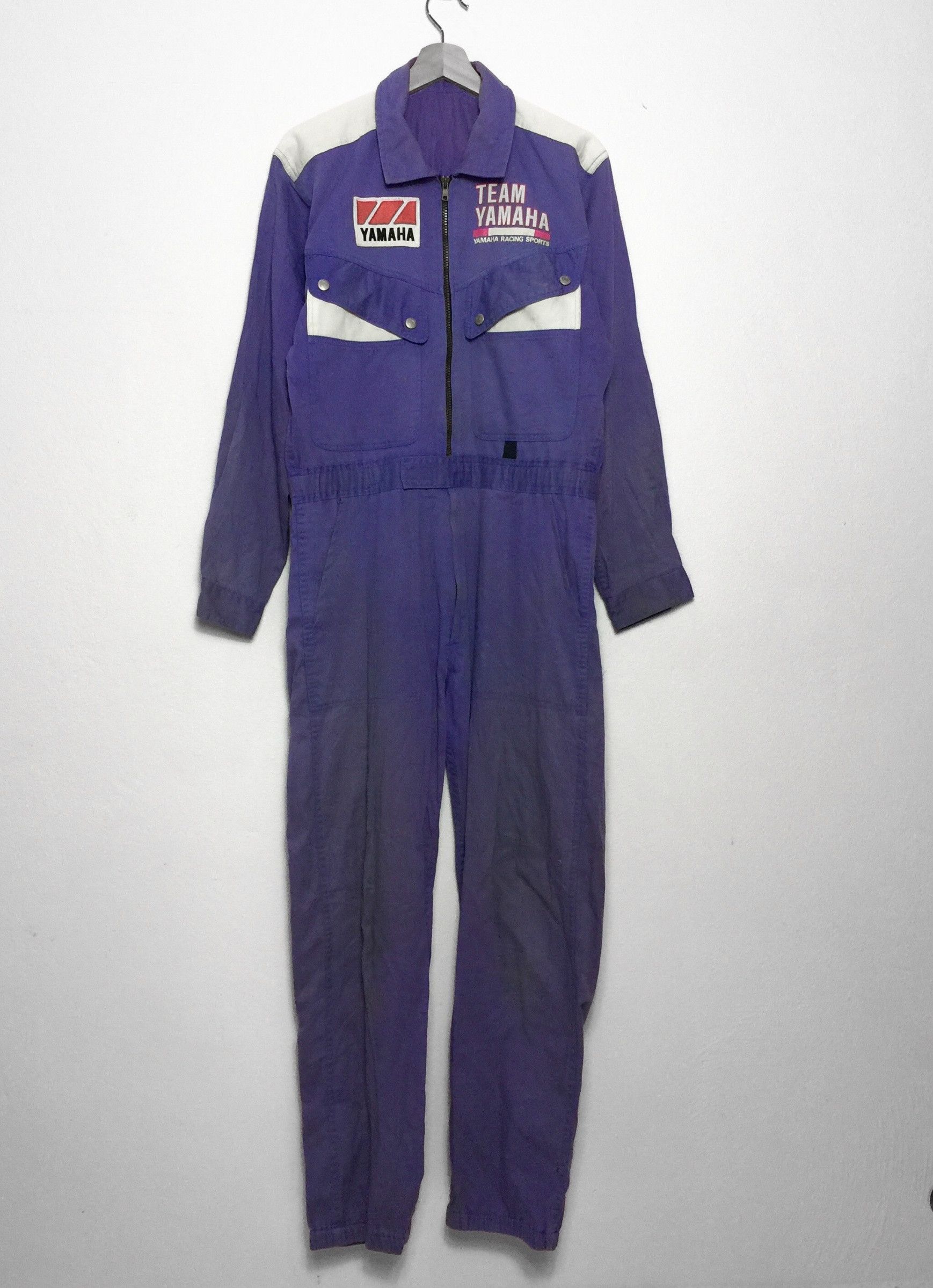 Rare Vintage Distressed Team Yamaha Racing Sports Coverall