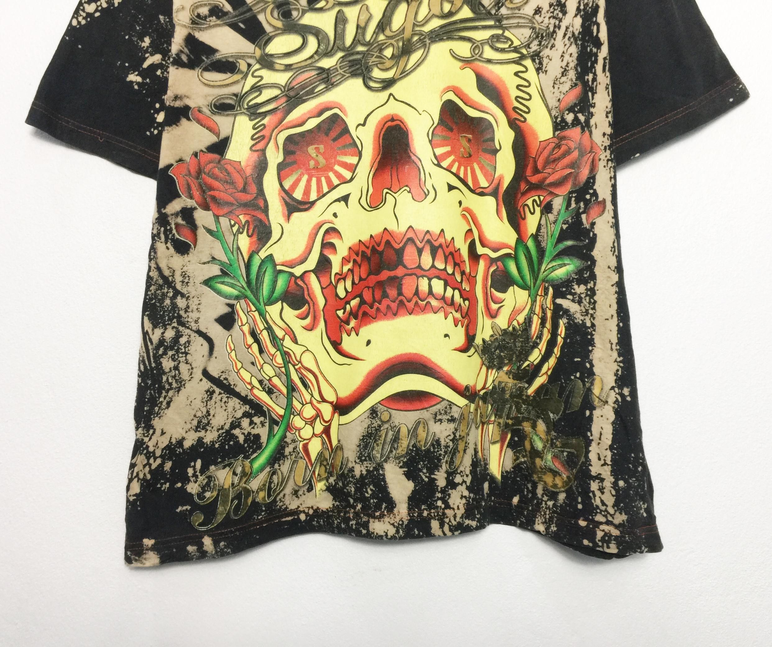 Japanese Brand Rare Sugoi Born in Japan Overprint Tie Dye Skull Tees Size US M / EU 48-50 / 2 - 4 Thumbnail