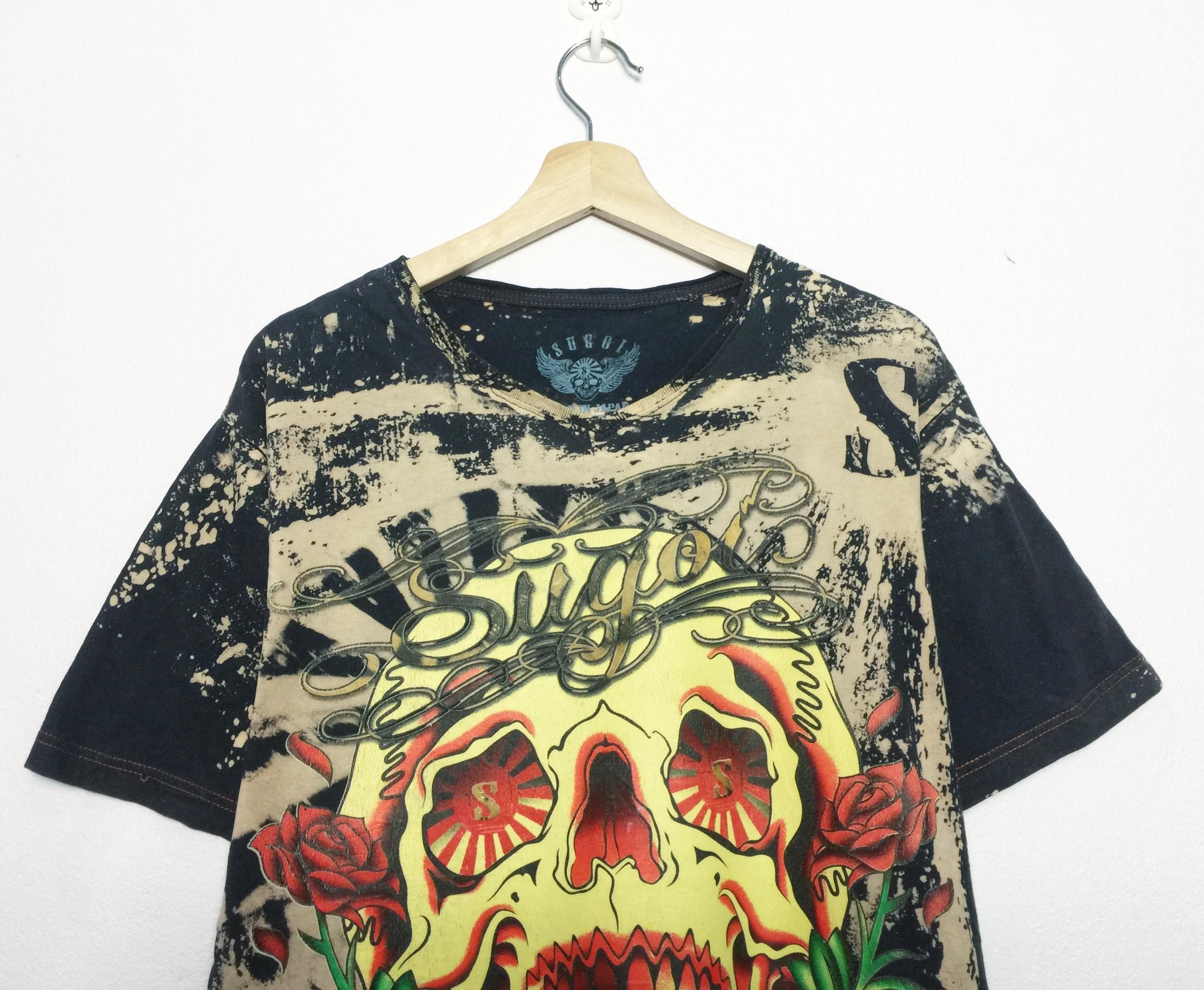 Japanese Brand Rare Sugoi Born in Japan Overprint Tie Dye Skull Tees Size US M / EU 48-50 / 2 - 2 Thumbnail