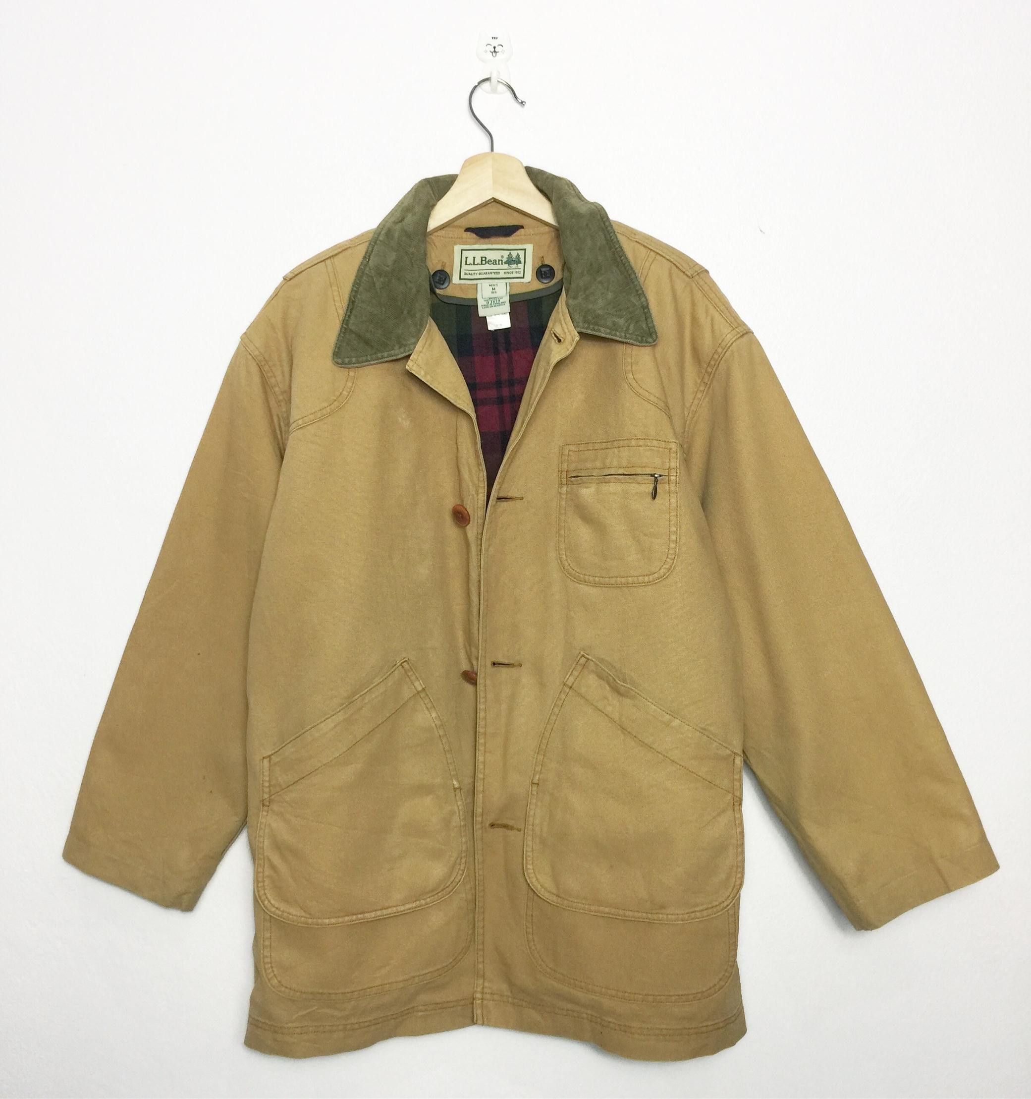image of L L Bean x Vintage L.l. Bean Chore Button Jacket / Worker in Brown, Men's (Size Medium)