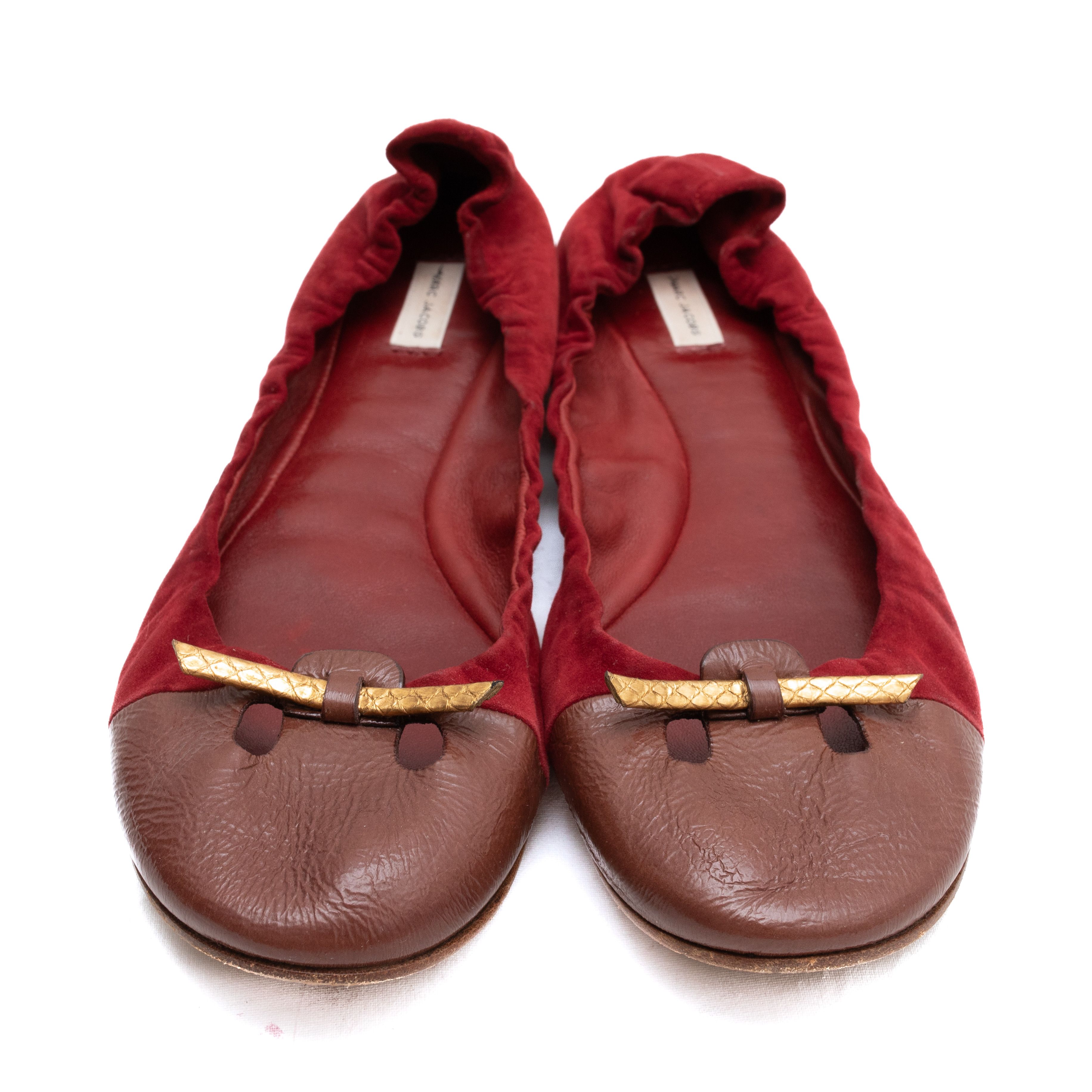 Marc Jacobs MARC JACOBS Mainline Red Suede Flats Size US 9.5 / IT 39.5 - 4 Thumbnail
