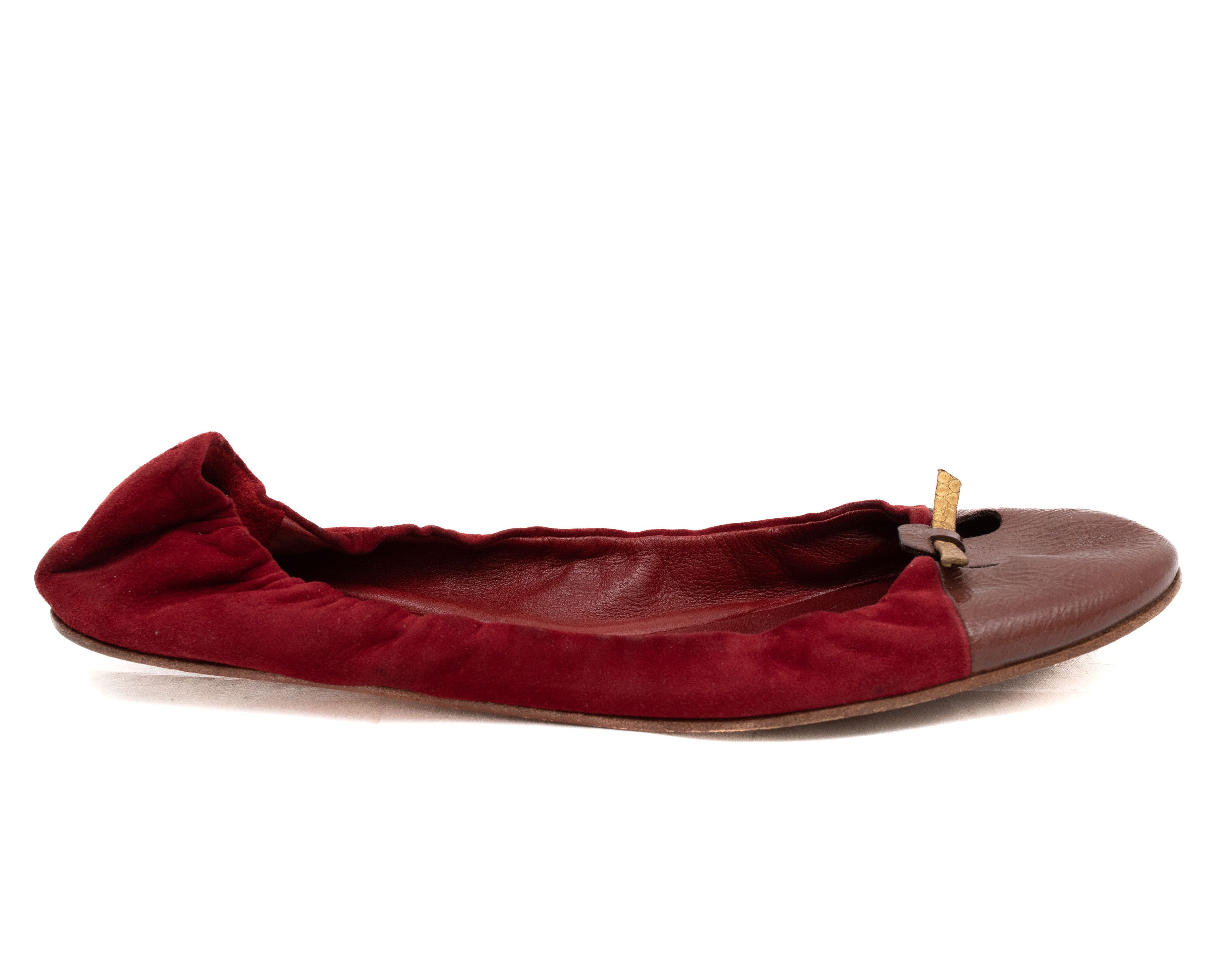 Marc Jacobs MARC JACOBS Mainline Red Suede Flats Size US 9.5 / IT 39.5 - 3 Thumbnail