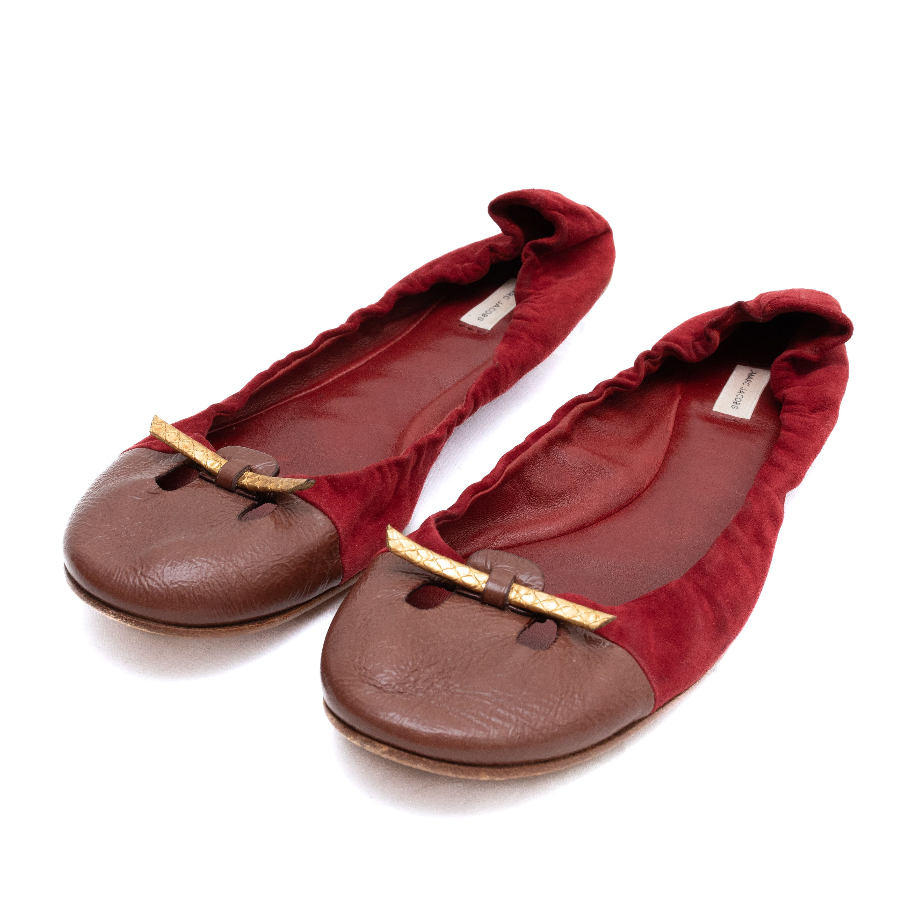 Marc Jacobs MARC JACOBS Mainline Red Suede Flats Size US 9.5 / IT 39.5 - 1 Thumbnail