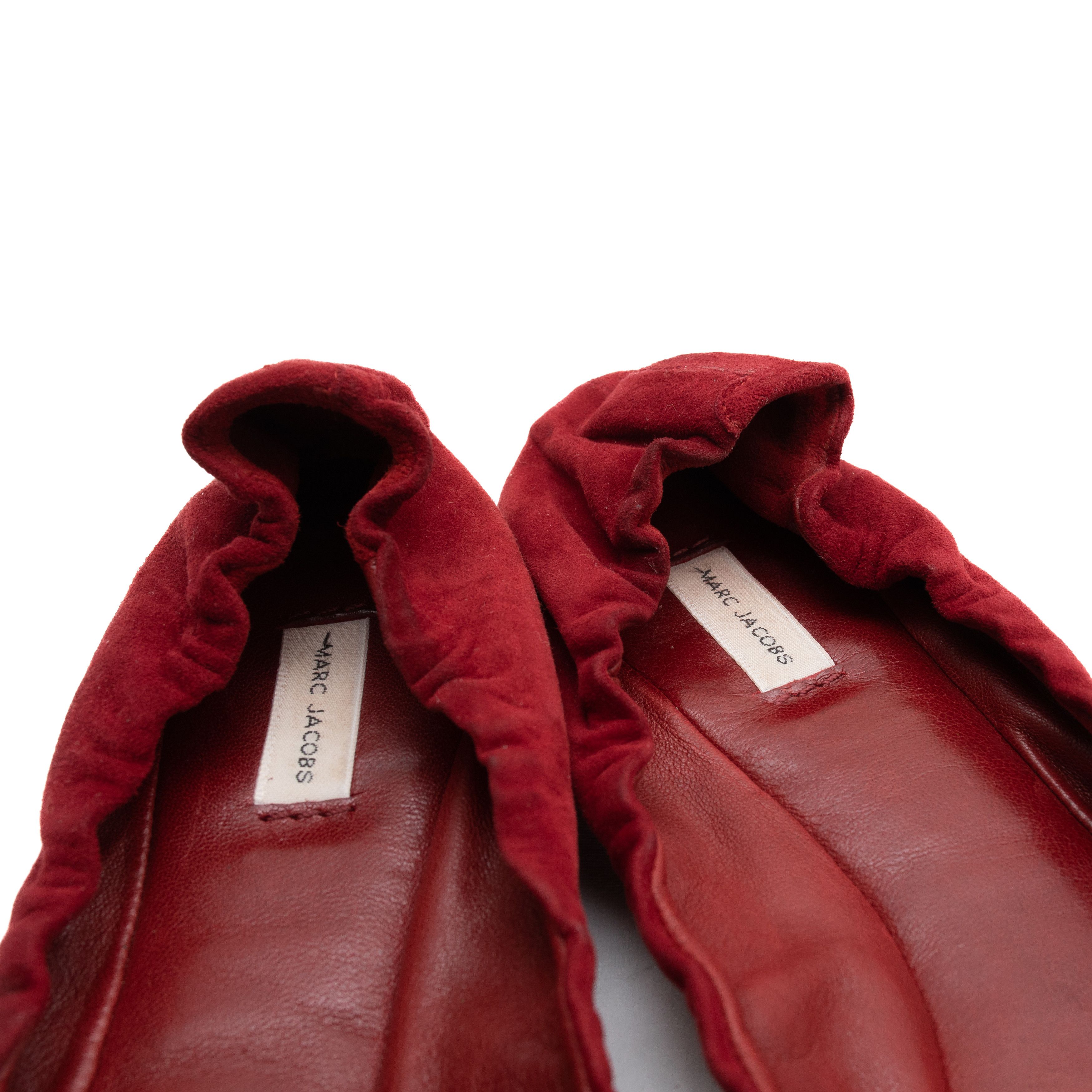 Marc Jacobs MARC JACOBS Mainline Red Suede Flats Size US 9.5 / IT 39.5 - 8 Thumbnail