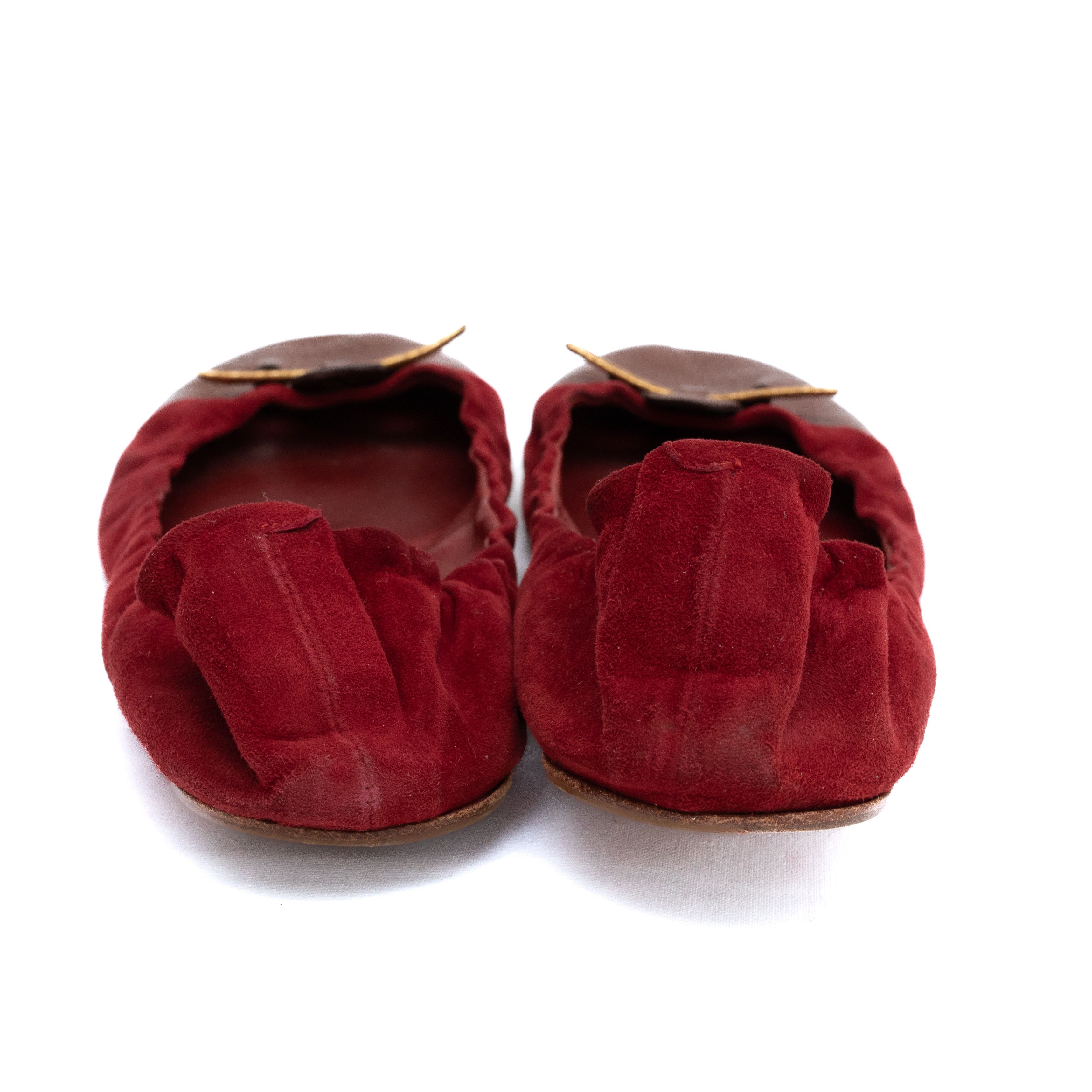 Marc Jacobs MARC JACOBS Mainline Red Suede Flats Size US 9.5 / IT 39.5 - 5 Thumbnail