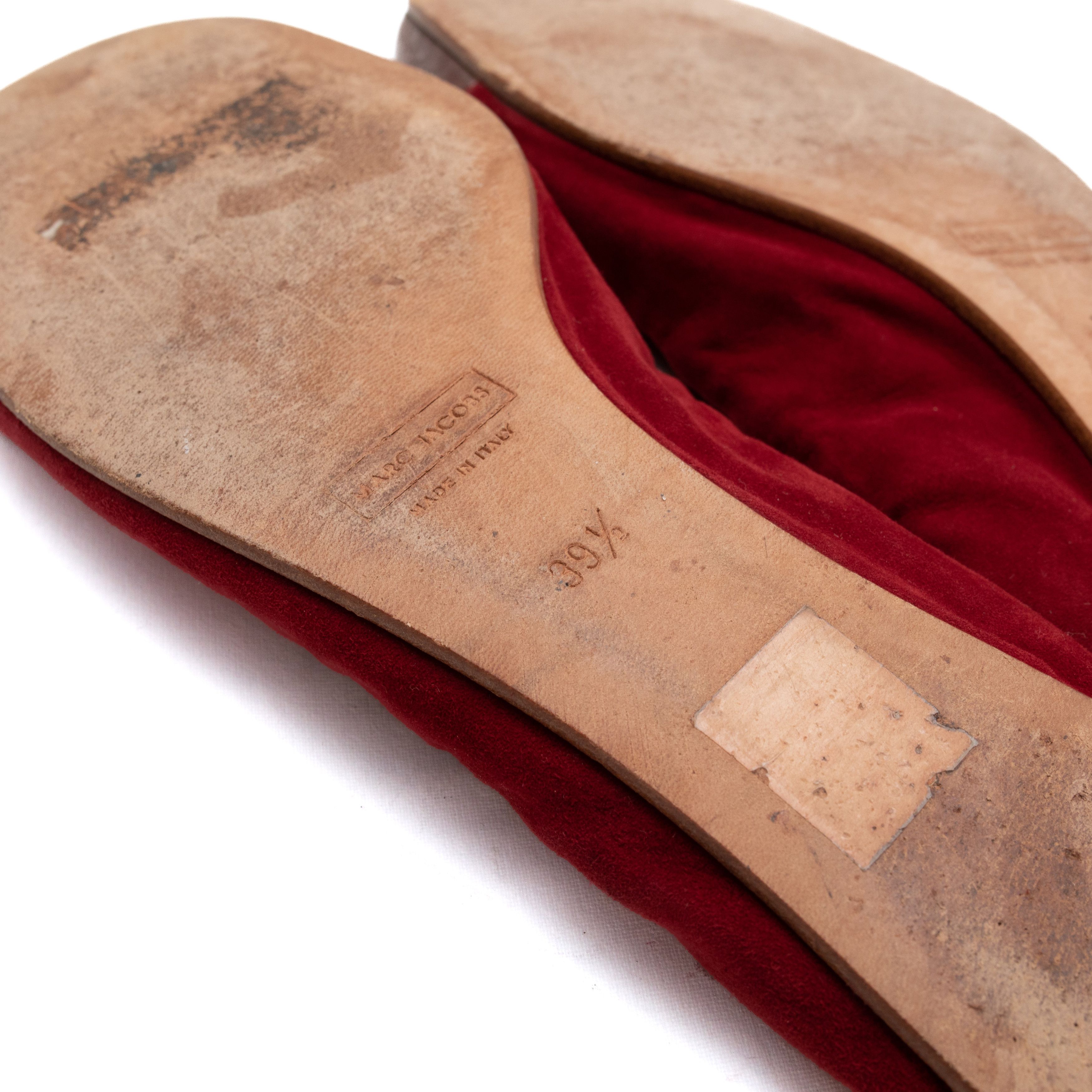 Marc Jacobs MARC JACOBS Mainline Red Suede Flats Size US 9.5 / IT 39.5 - 7 Thumbnail