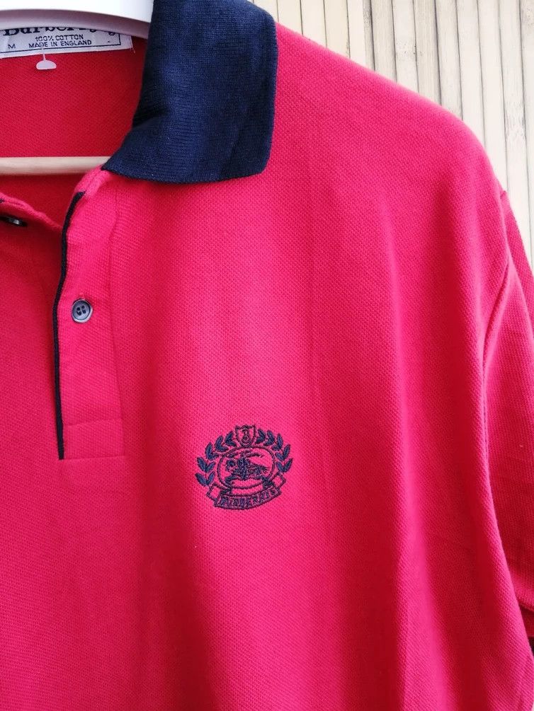 Burberry Vintage BURBERRY Ringer Polos Size US M / EU 48-50 / 2 - 2 Thumbnail