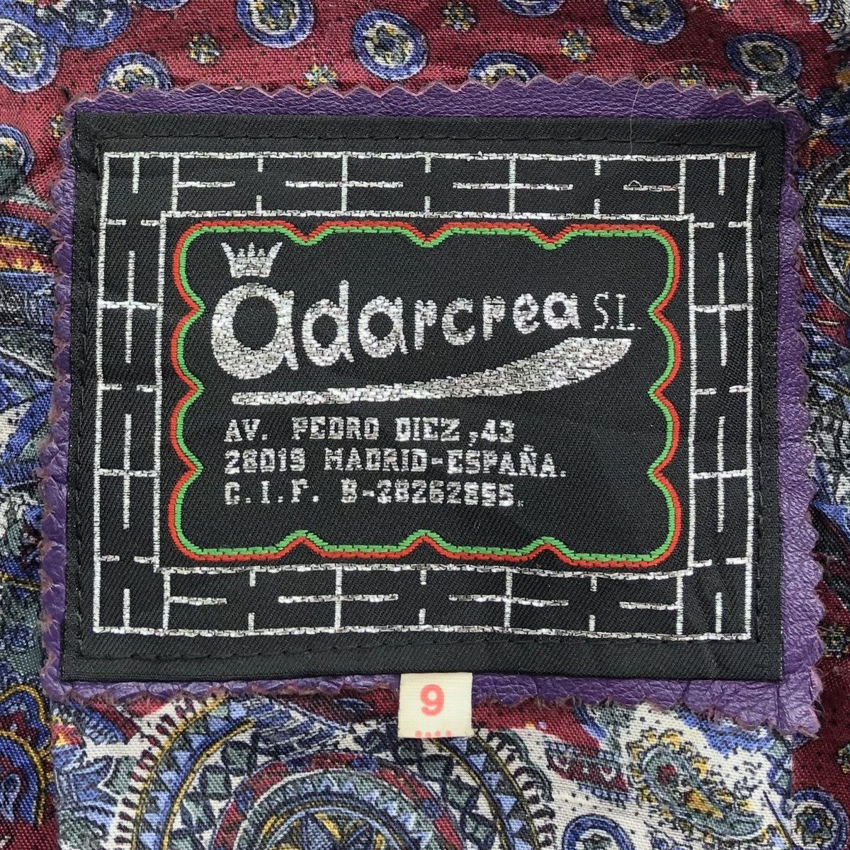 Vintage Adarcrea S.L Stripes Patchwork Leather Jacket Made In Spain Size XL / US 12-14 / IT 48-50 - 20 Thumbnail