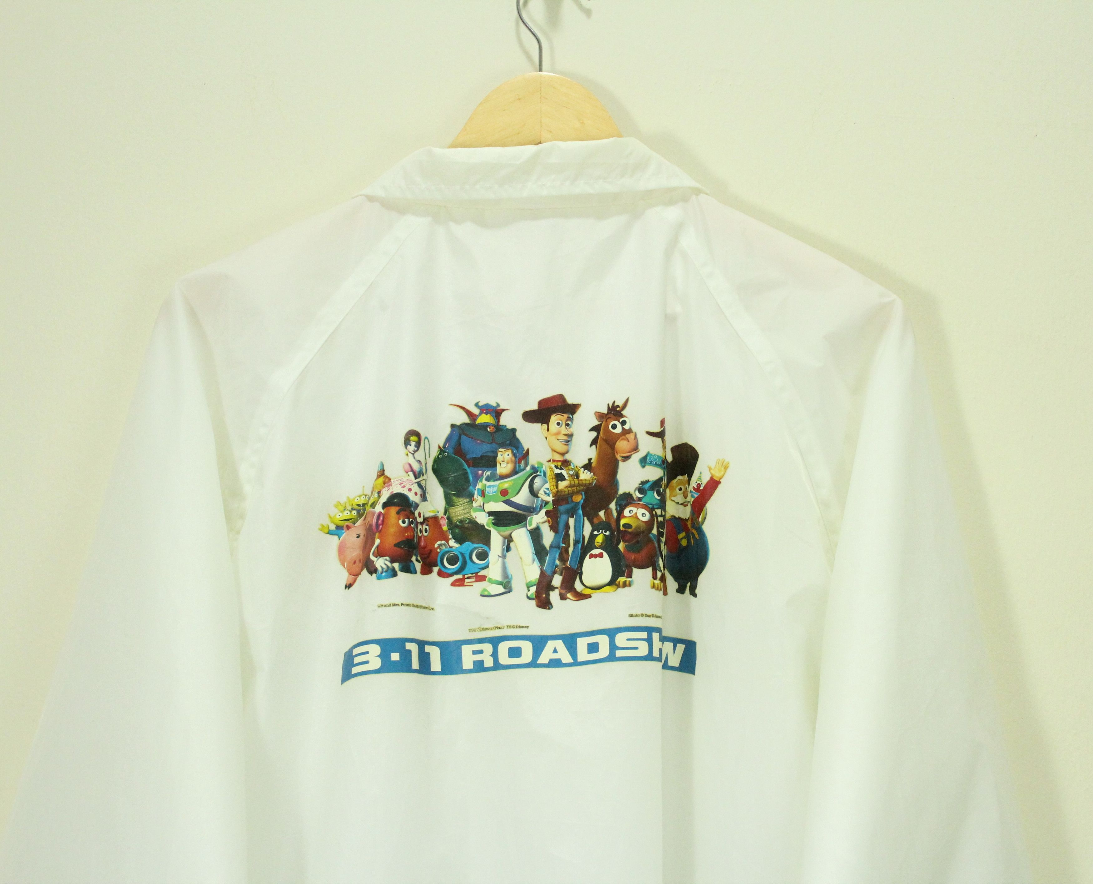 image of Toy Story Jacket Animated Film Disney Pixar in White, Men's (Size Medium)