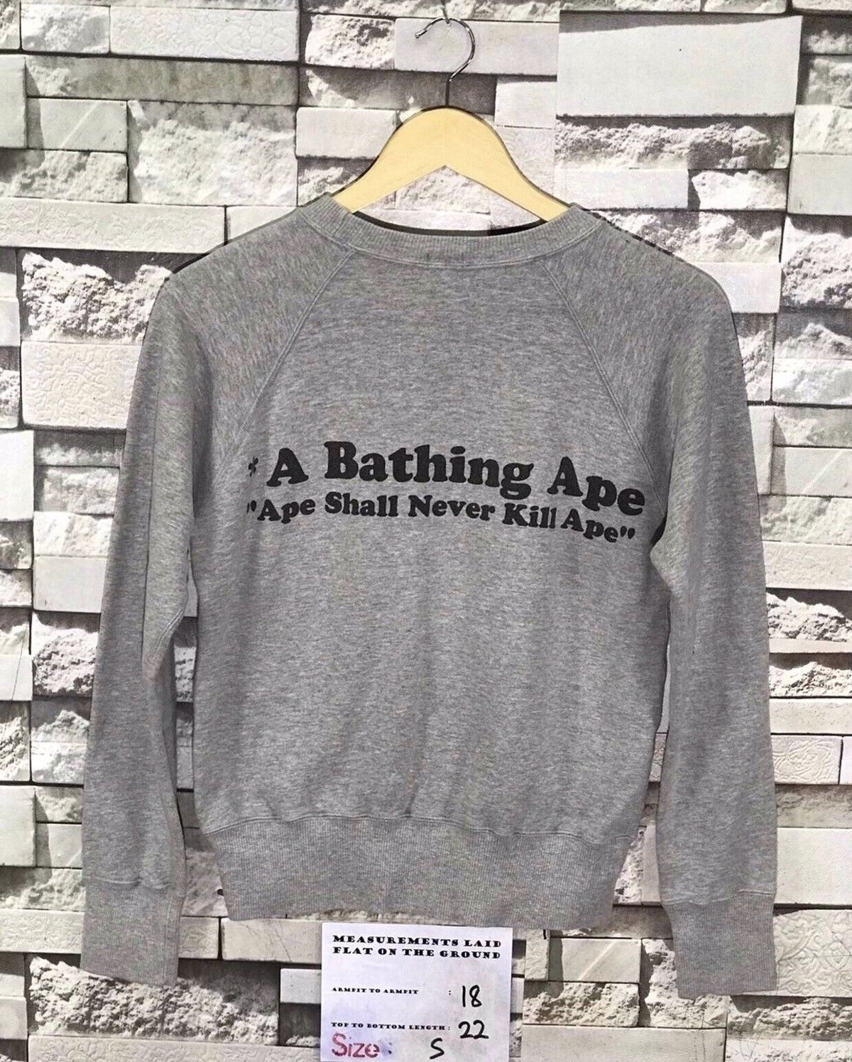 Alife Made In Japan Bathing Ape Big Logo Sweatshirt Size US S / EU 44-46 / 1 - 1 Thumbnail