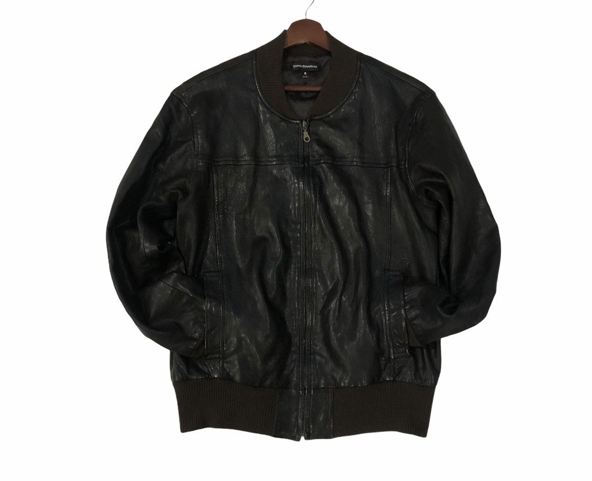 Vintage Dope + Drakkar Full Leather Jacket Size US M / EU 48-50 / 2 - 3 Thumbnail