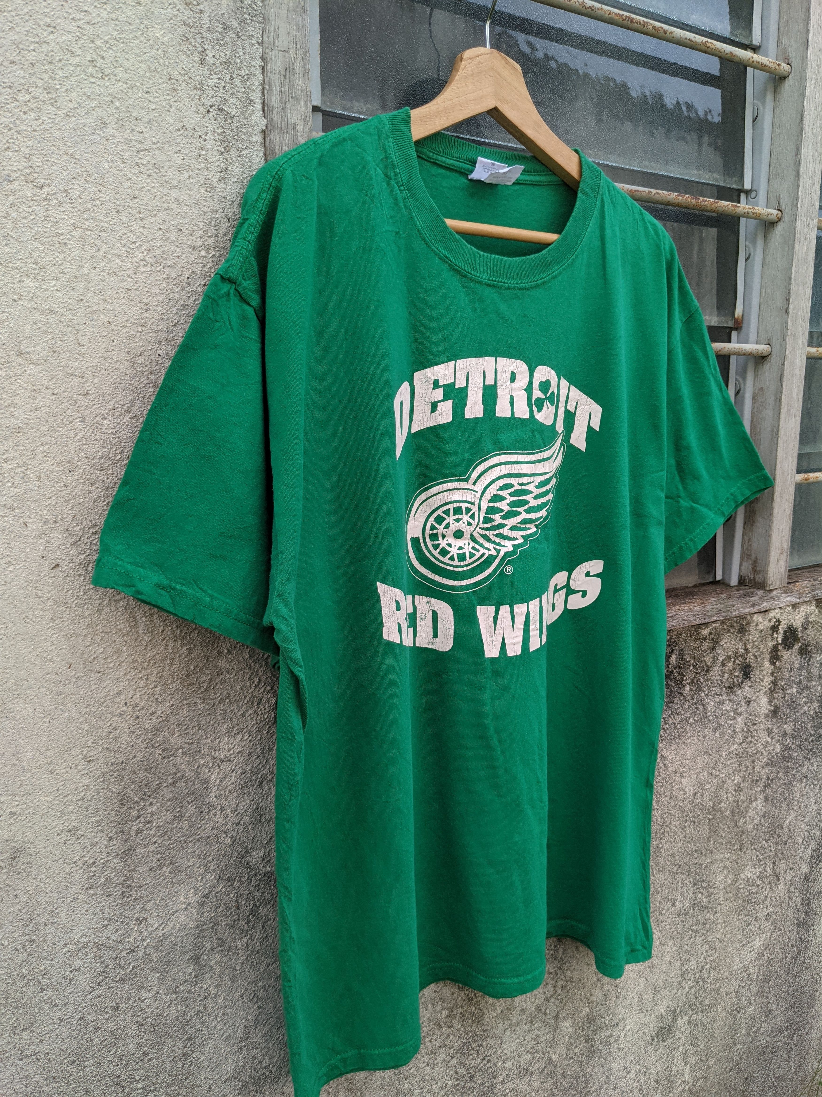 Anvil × NHL × Vintage Vintage Detroit Red Wings Spellout tshirt Size US XL / EU 56 / 4 - 4 Thumbnail