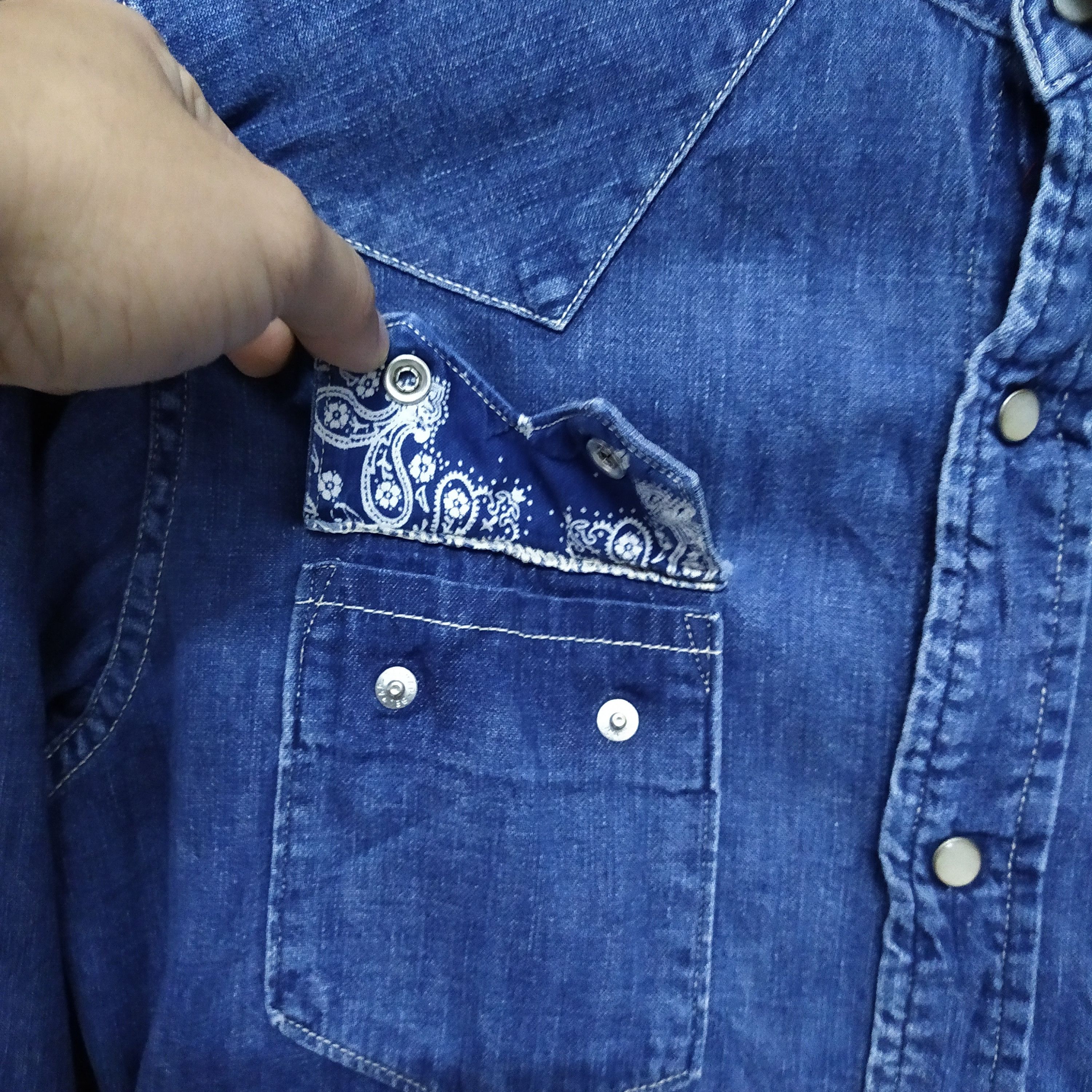 Orslow ORSLOW WESTERN BUFFALO DENIM BANDANA (D261) Size US S / EU 44-46 / 1 - 5 Thumbnail