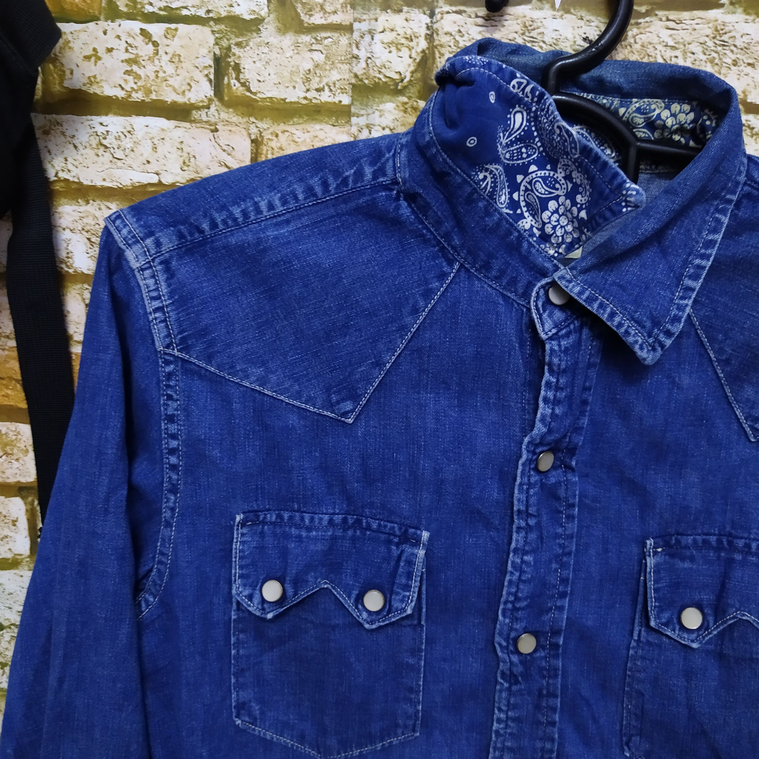Orslow ORSLOW WESTERN BUFFALO DENIM BANDANA (D261) Size US S / EU 44-46 / 1 - 4 Thumbnail