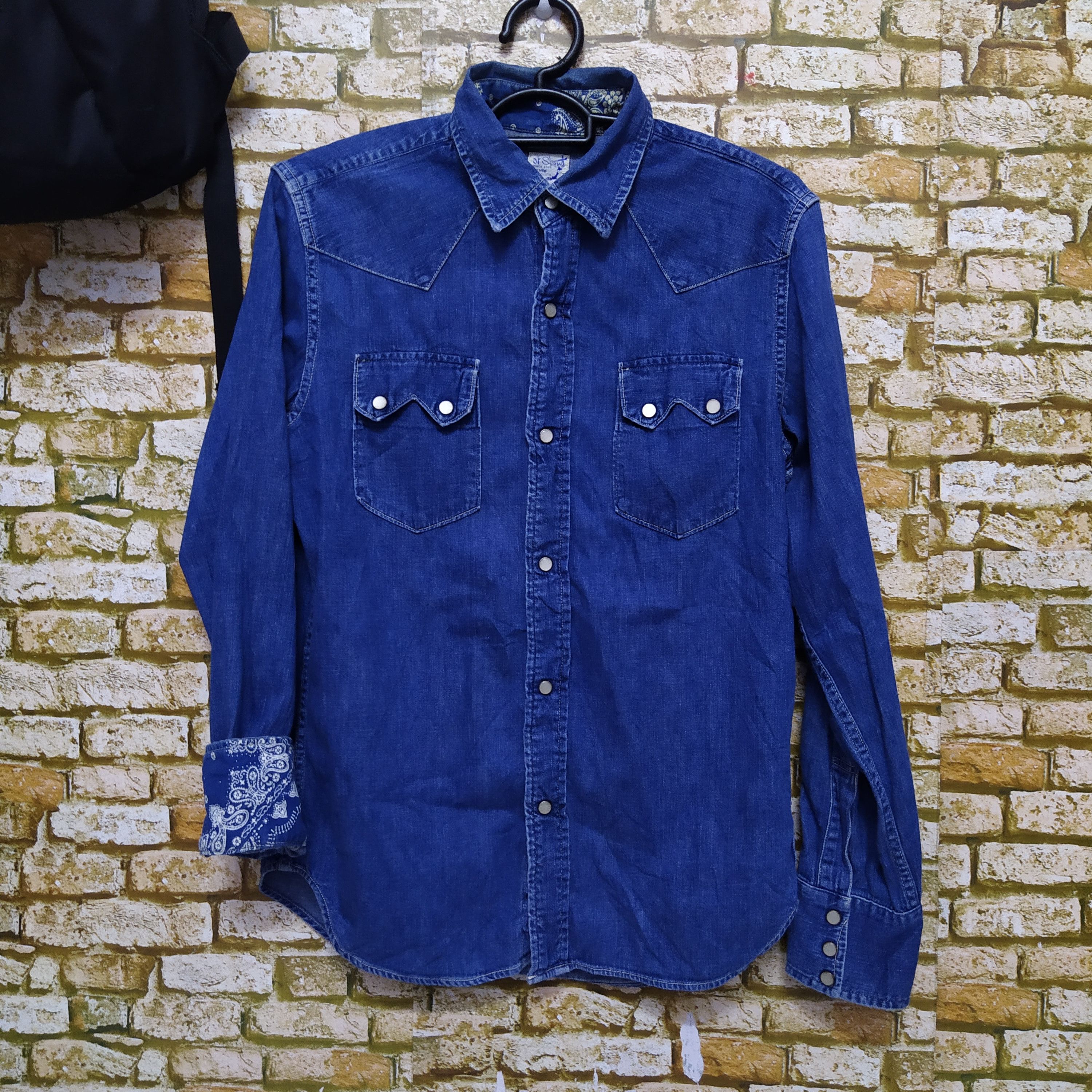 Orslow ORSLOW WESTERN BUFFALO DENIM BANDANA (D261) Size US S / EU 44-46 / 1 - 1 Thumbnail