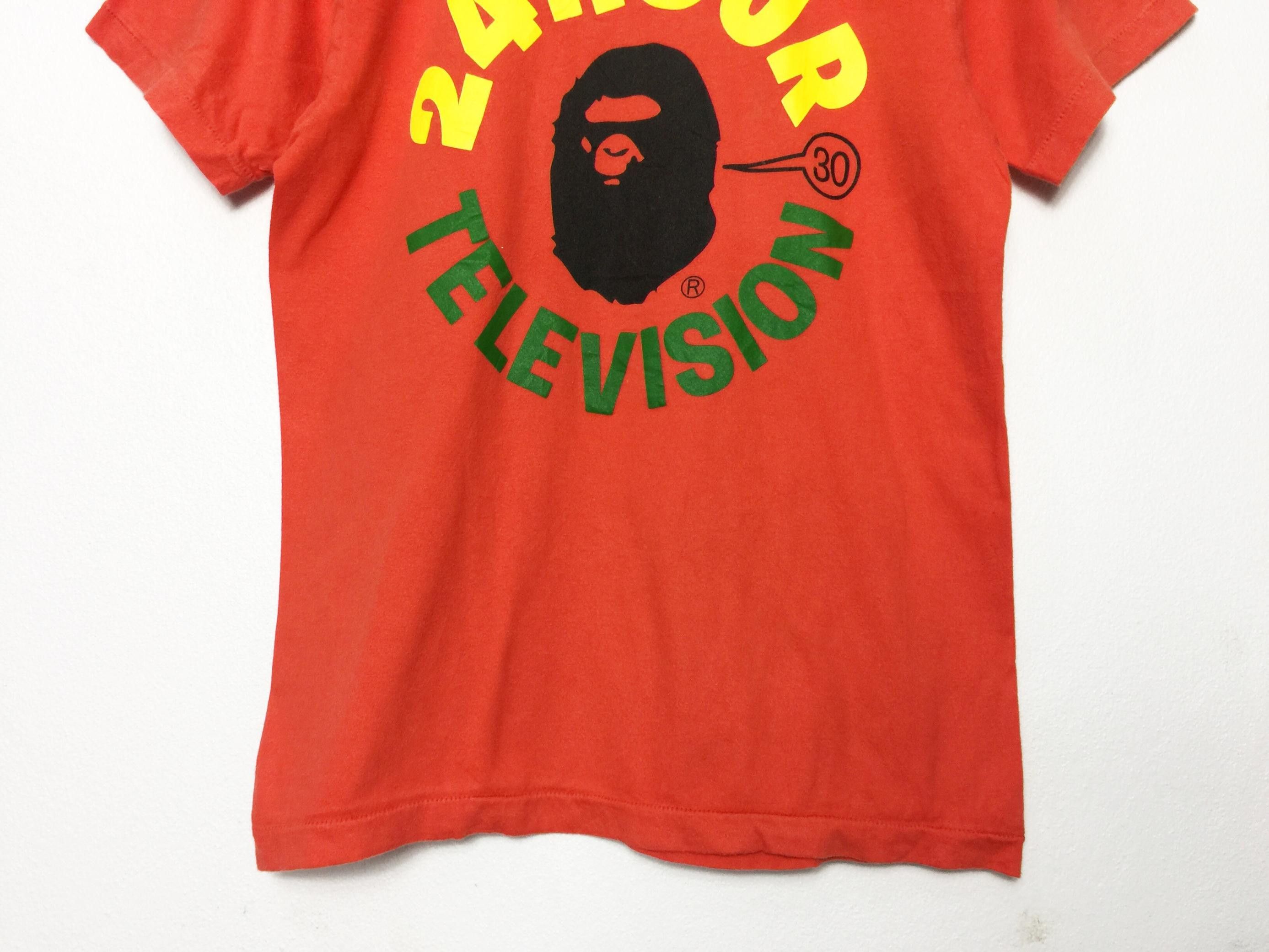 Bape Vintage 24 Hours Television X Bape Tees / Made in Japan Size US S / EU 44-46 / 1 - 4 Thumbnail
