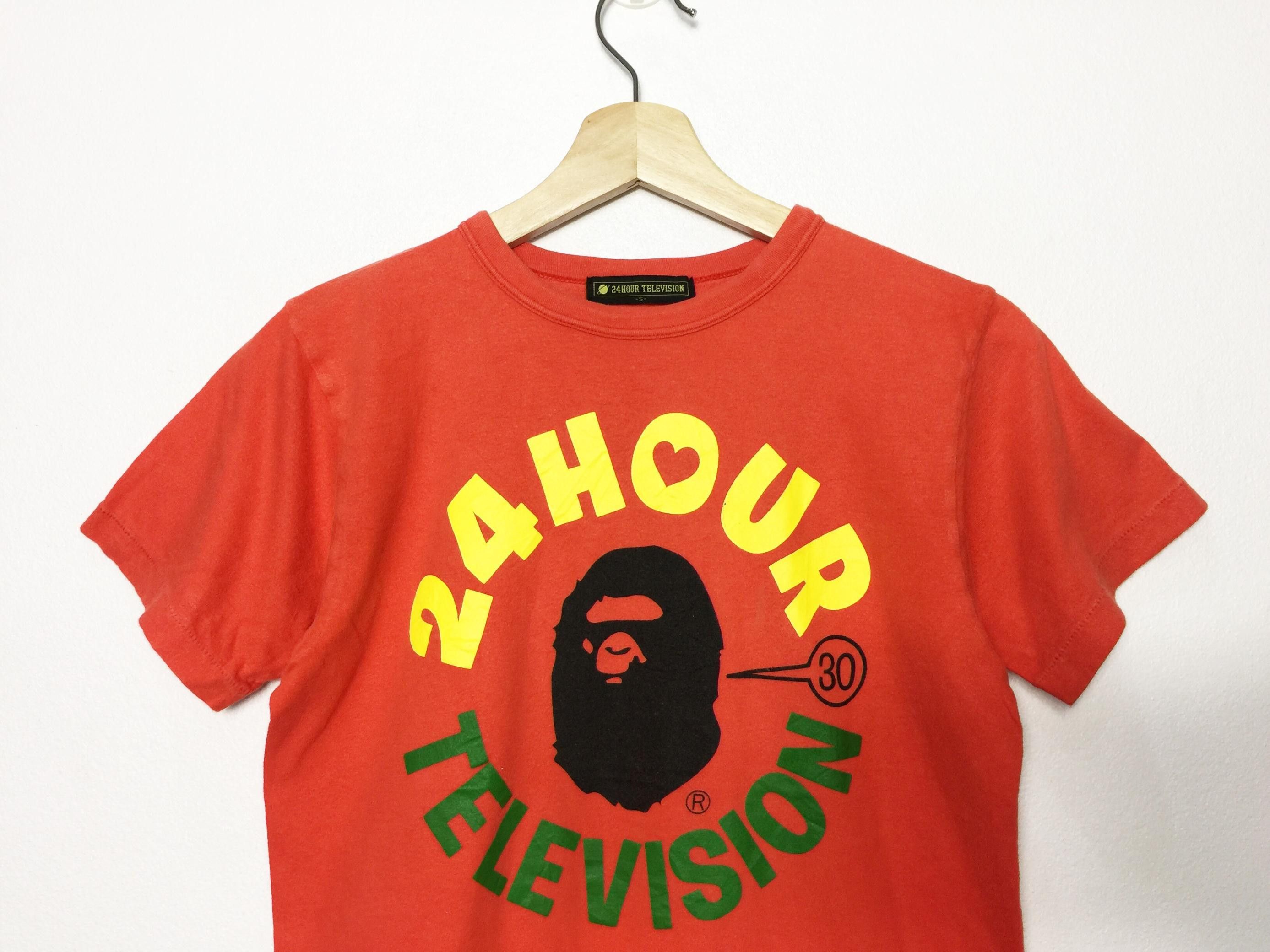 Bape Vintage 24 Hours Television X Bape Tees / Made in Japan Size US S / EU 44-46 / 1 - 2 Thumbnail