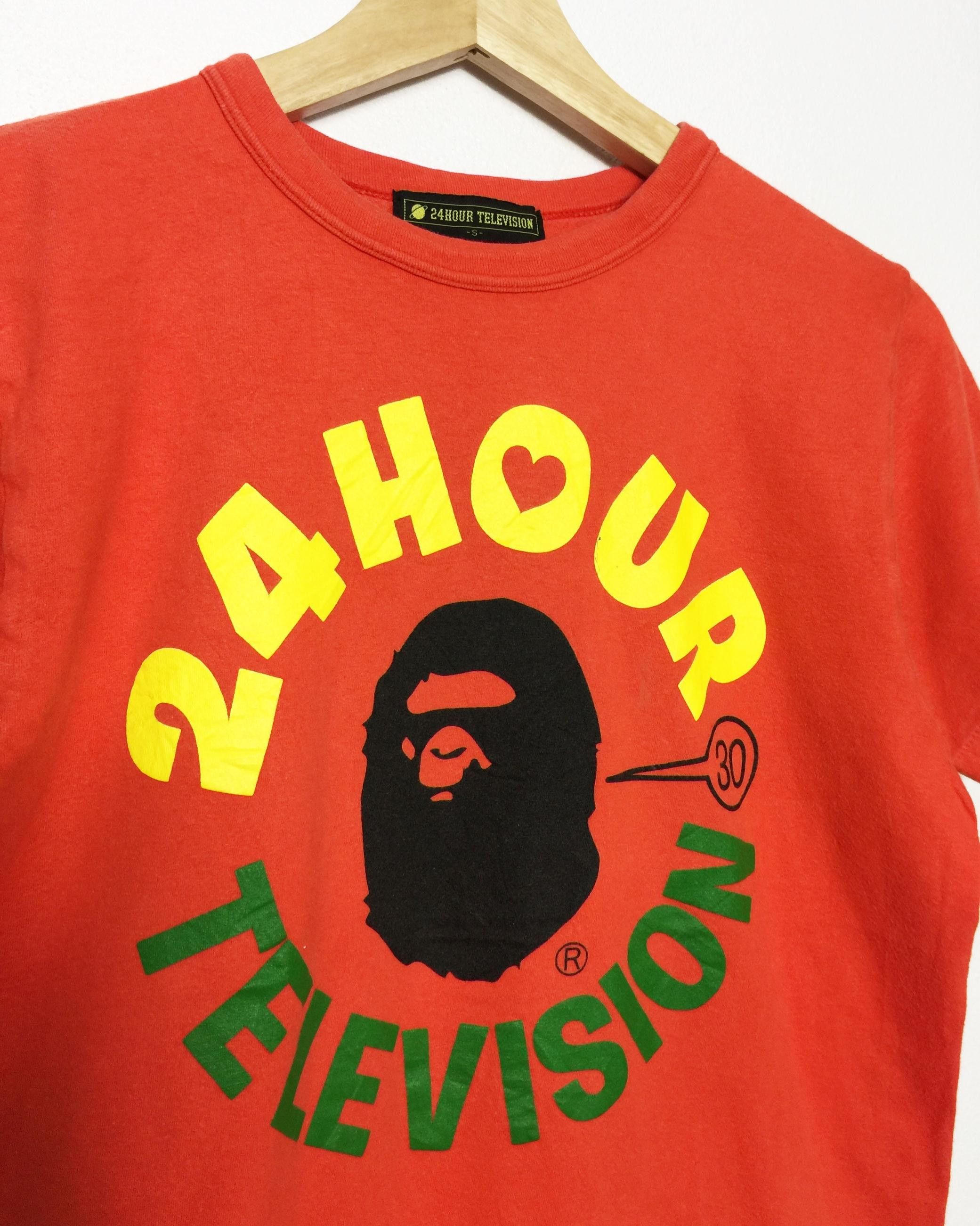 Bape Vintage 24 Hours Television X Bape Tees / Made in Japan Size US S / EU 44-46 / 1 - 3 Thumbnail