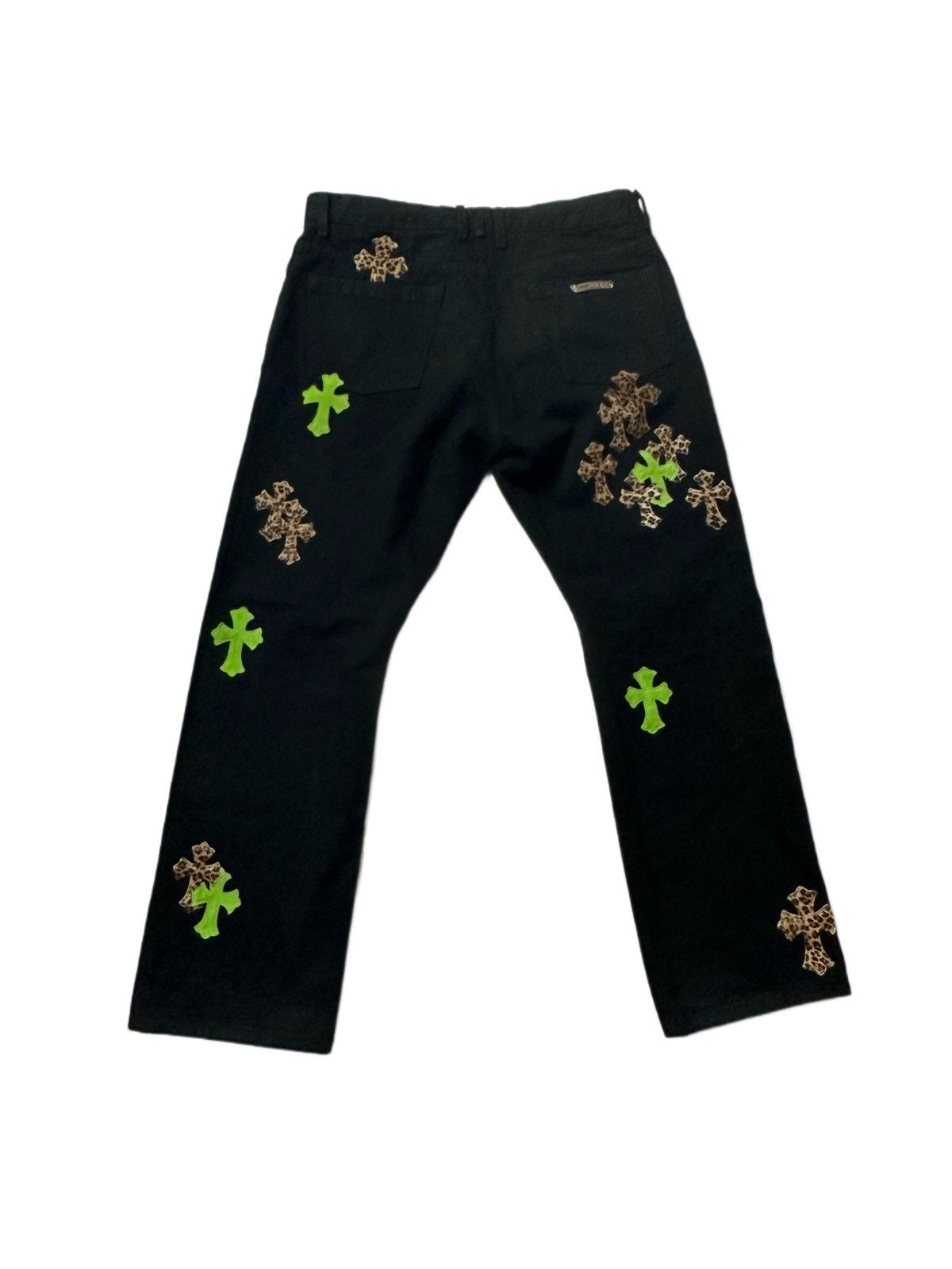 Chrome Hearts Chrome Hearts 35 Green & Leopard Cross Patch Denim Size US 36 / EU 52 - 2 Thumbnail