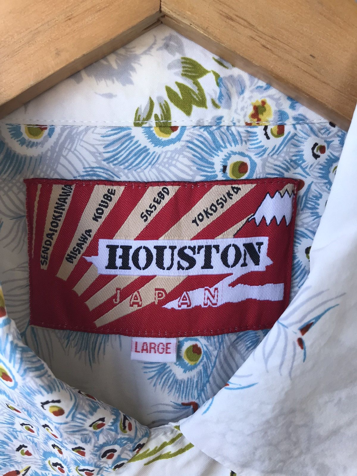 Japanese Brand 90s Yakuza Houston Japan Allprint Rayon Buttons Shirt Size US L / EU 52-54 / 3 - 3 Thumbnail
