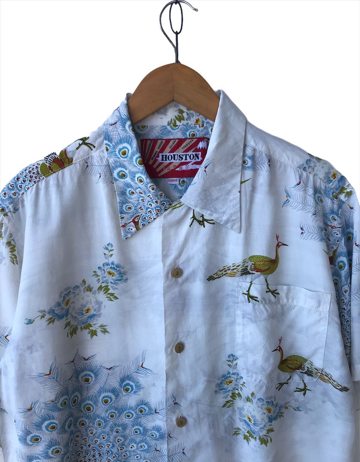 Japanese Brand 90s Yakuza Houston Japan Allprint Rayon Buttons Shirt Size US L / EU 52-54 / 3 - 2 Thumbnail