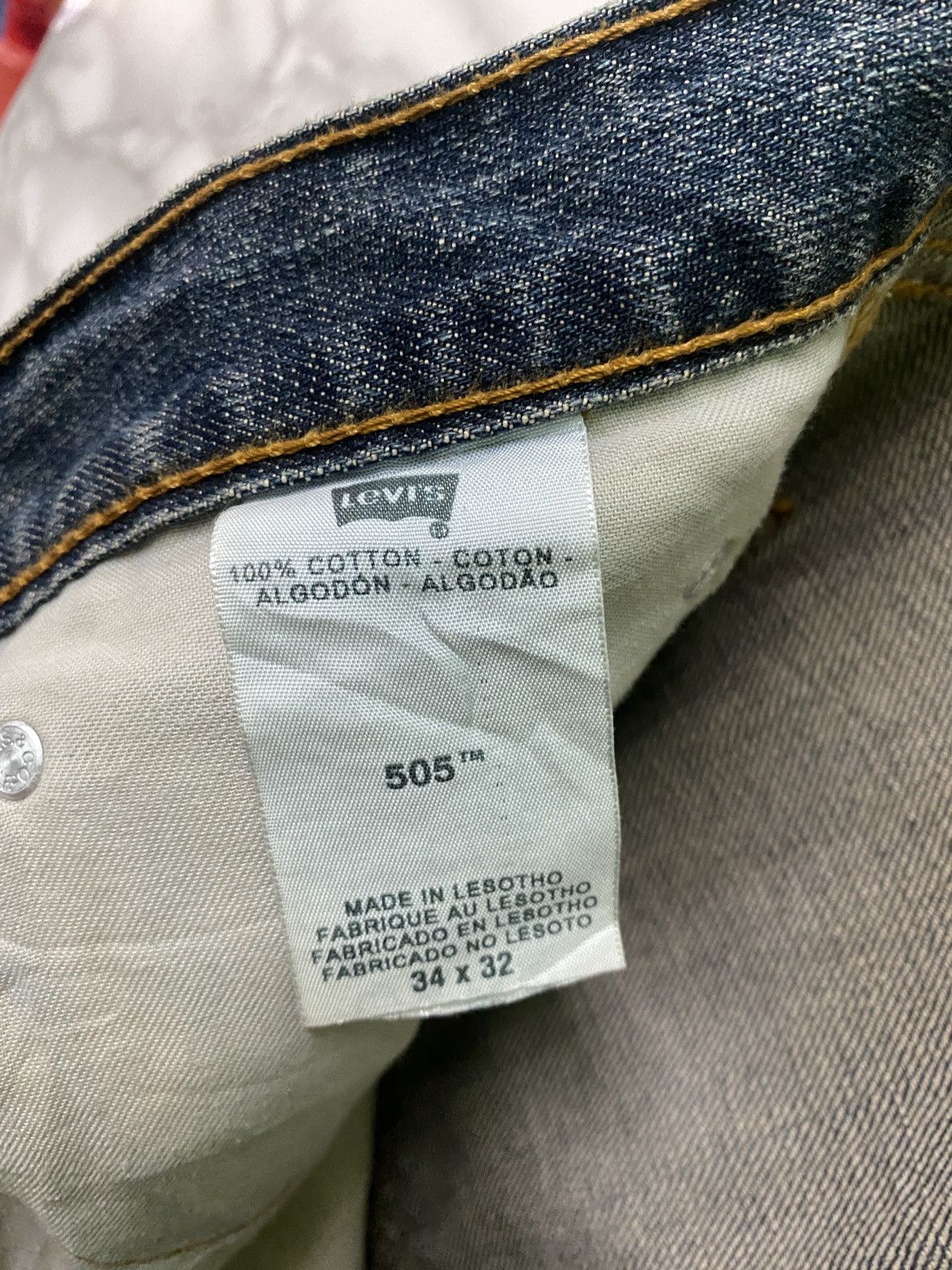 Levi's × Levi's Vintage Clothing Vintage LEVIS 505 Mid Blue Distressed Jeans -L17 Size US 35 - 17 Thumbnail
