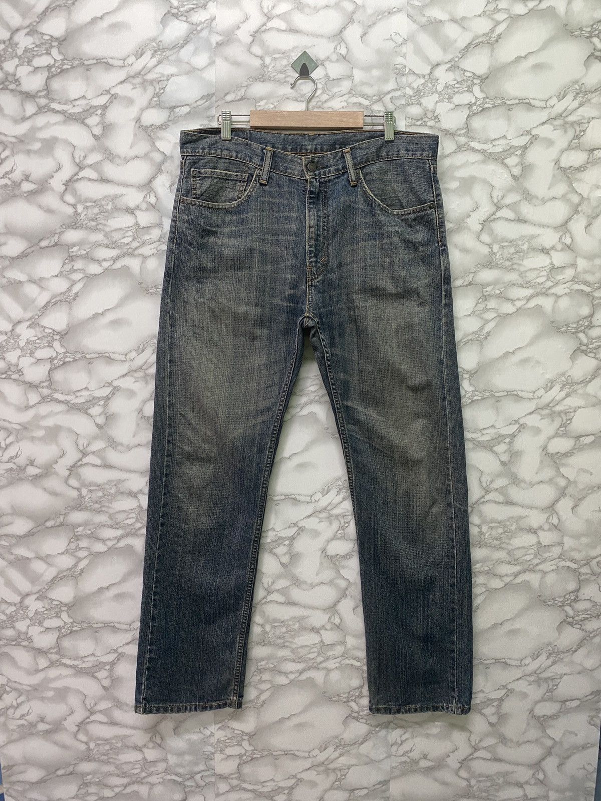 Levi's × Levi's Vintage Clothing Vintage LEVIS 505 Mid Blue Distressed Jeans -L17 Size US 35 - 1 Thumbnail