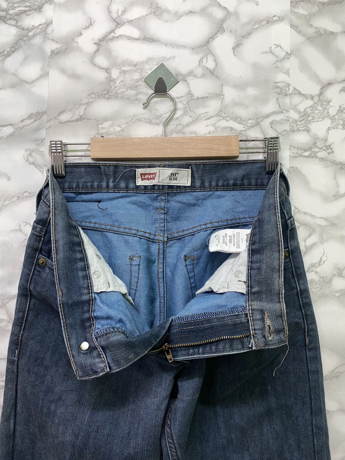 Levi's × Vintage LEVIS 511 Slim Design Mid Blue Jeans- L16 Size US 29 - 21 Thumbnail
