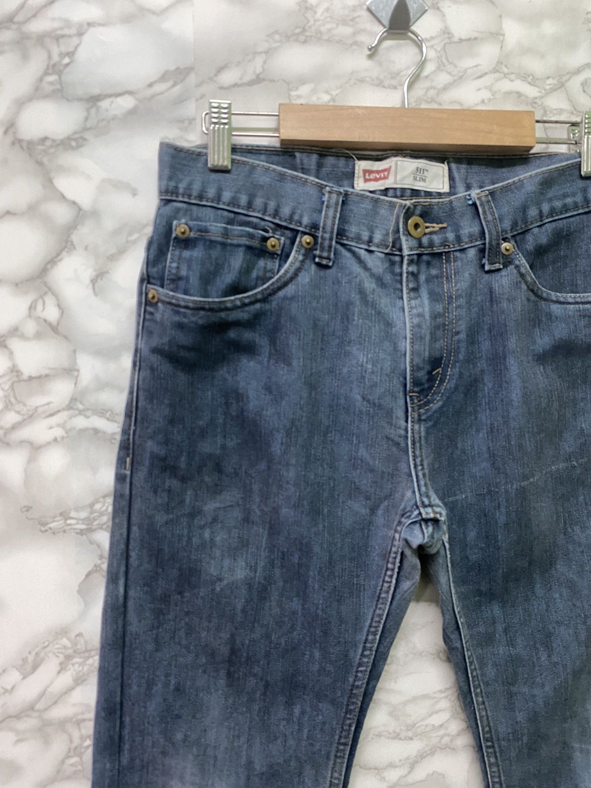 Levi's × Vintage LEVIS 511 Slim Design Mid Blue Jeans- L16 Size US 29 - 4 Thumbnail