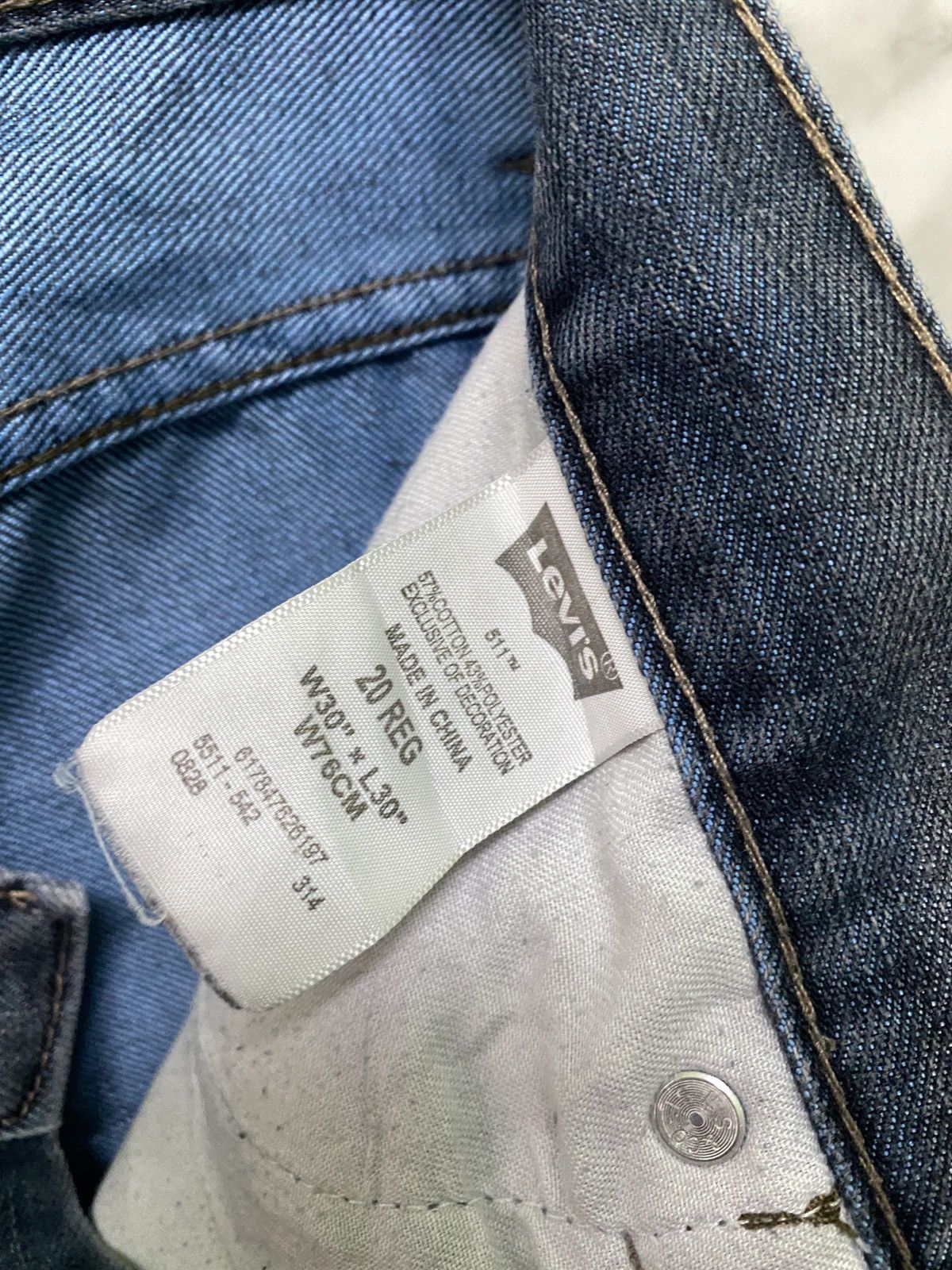 Levi's × Vintage LEVIS 511 Slim Design Mid Blue Jeans- L16 Size US 29 - 18 Thumbnail